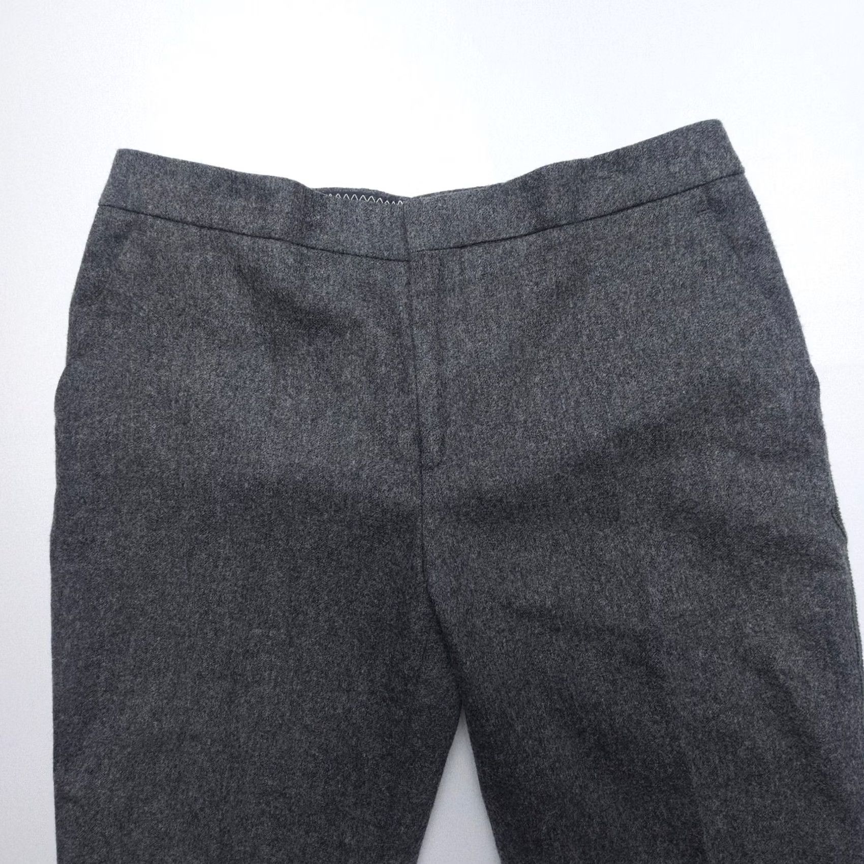 Vintage Et Vous Paris Wool Cashmere Crop Dress Pants Trousers 36 EU (USA 4) Gray Stripe Dress Pants Womens Regular Gray Cotton? Size 27" / US 4 / IT 40 - 6 Thumbnail