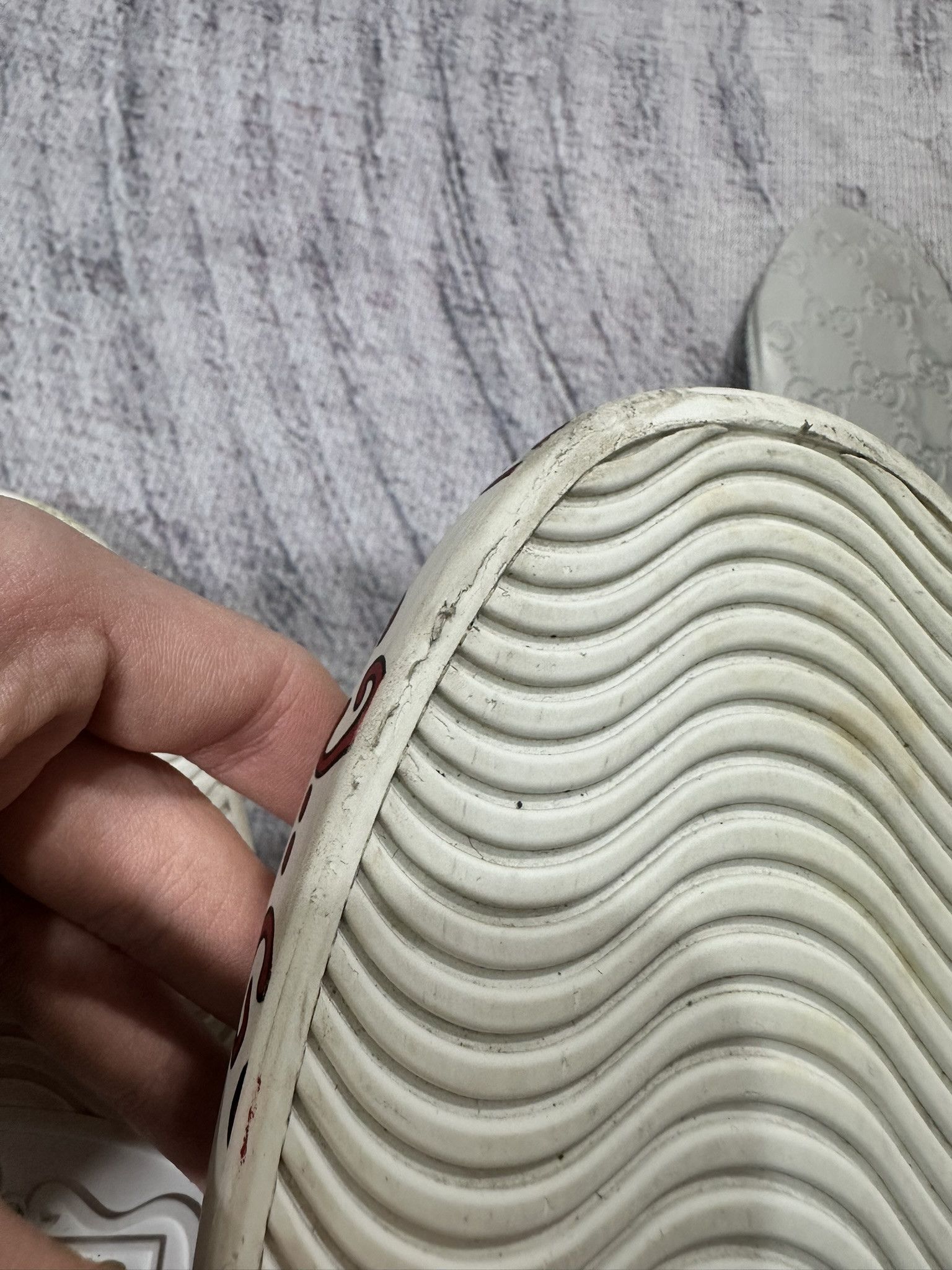 Gucci Gucci Ace Ghost Sneakers GG Monogram White Leather Logo Size US 7.5 / IT 37.5 - 13 Thumbnail