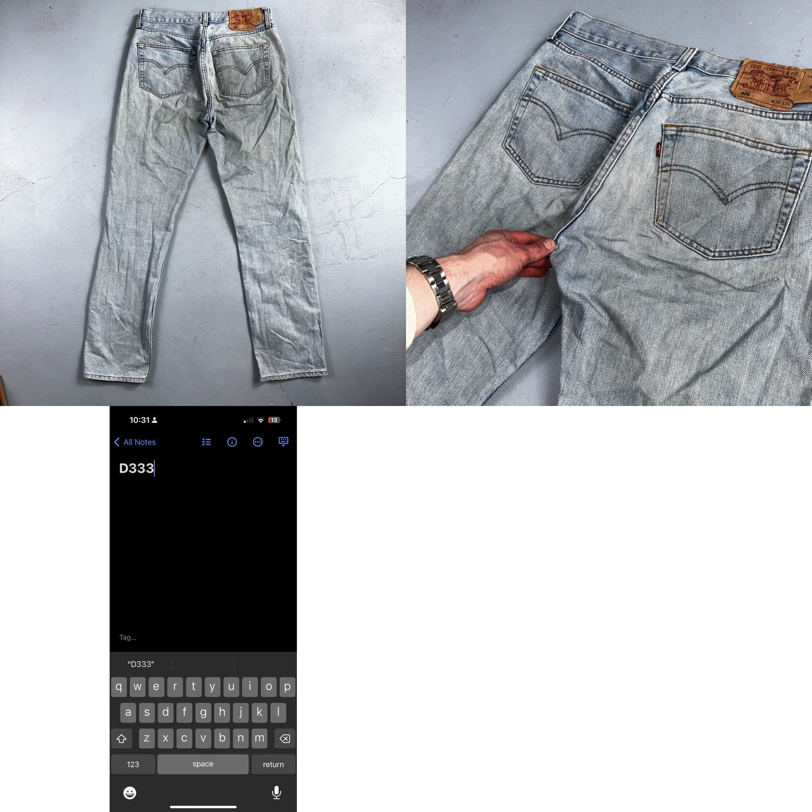 Levi's VINTAGE Levi's 501 Jeans Men Jeans 33x34 90s Light Light Wash Blue 33x34 Straight 90s Mens Jeans Levi's 501 Series with Comfort Size US 33 - 10 Thumbnail