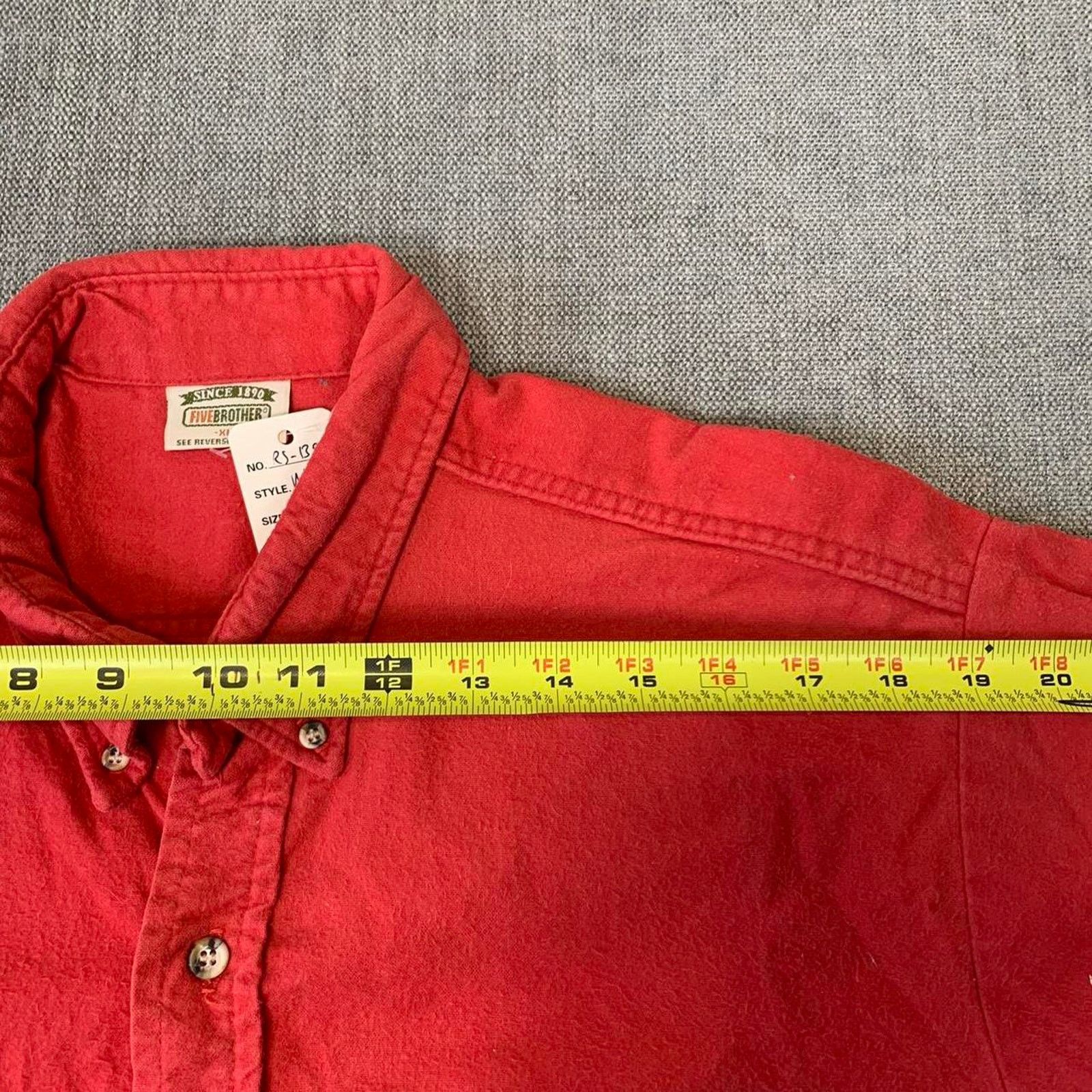 Other Vintage Five Brother button up red flannel shirt Size US XL / EU 56 / 4 - 6 Thumbnail