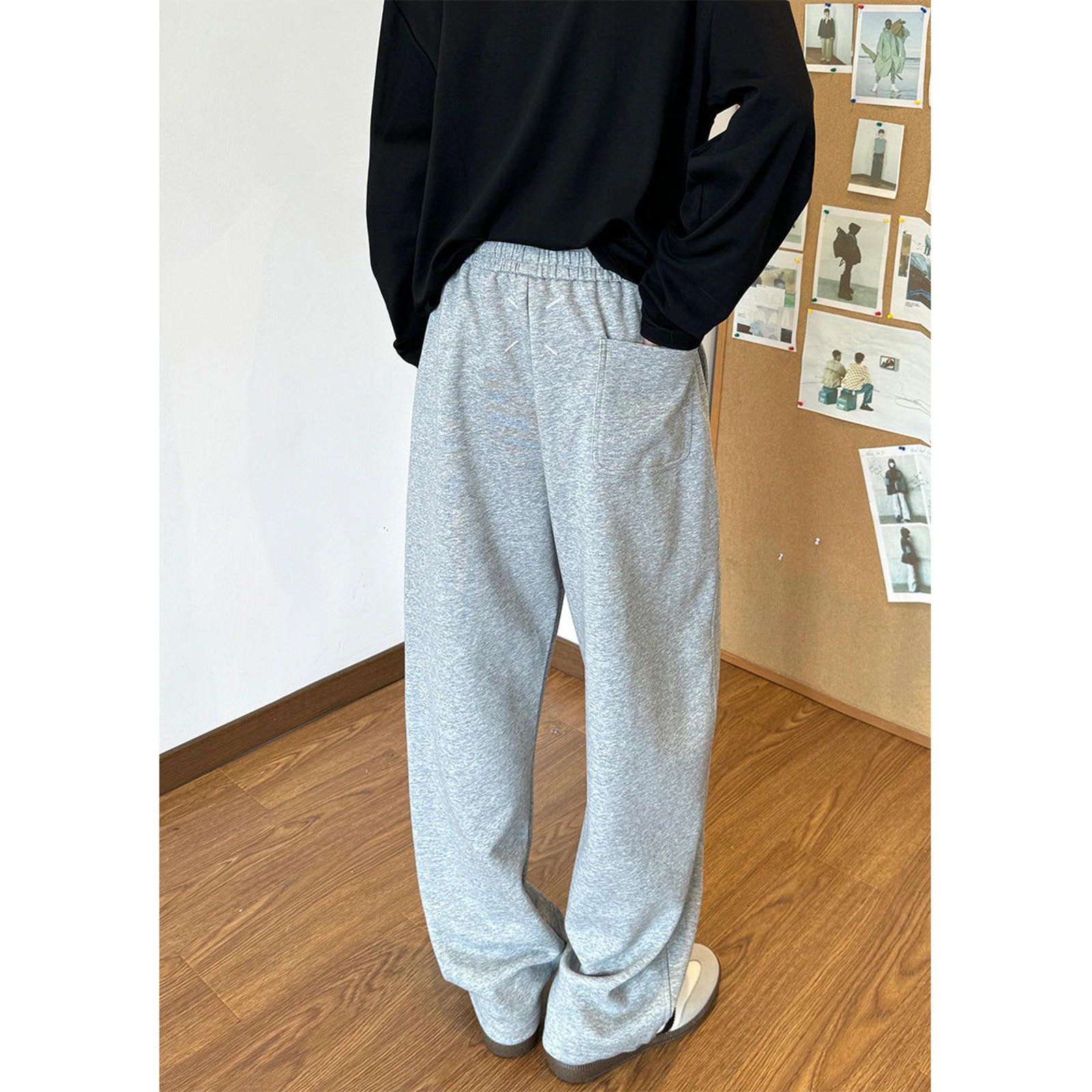 Vintage Wide Leg Casual Sweatpants, Relaxed Fit Lounge Pants Size US 32 / EU 48 - 6 Thumbnail