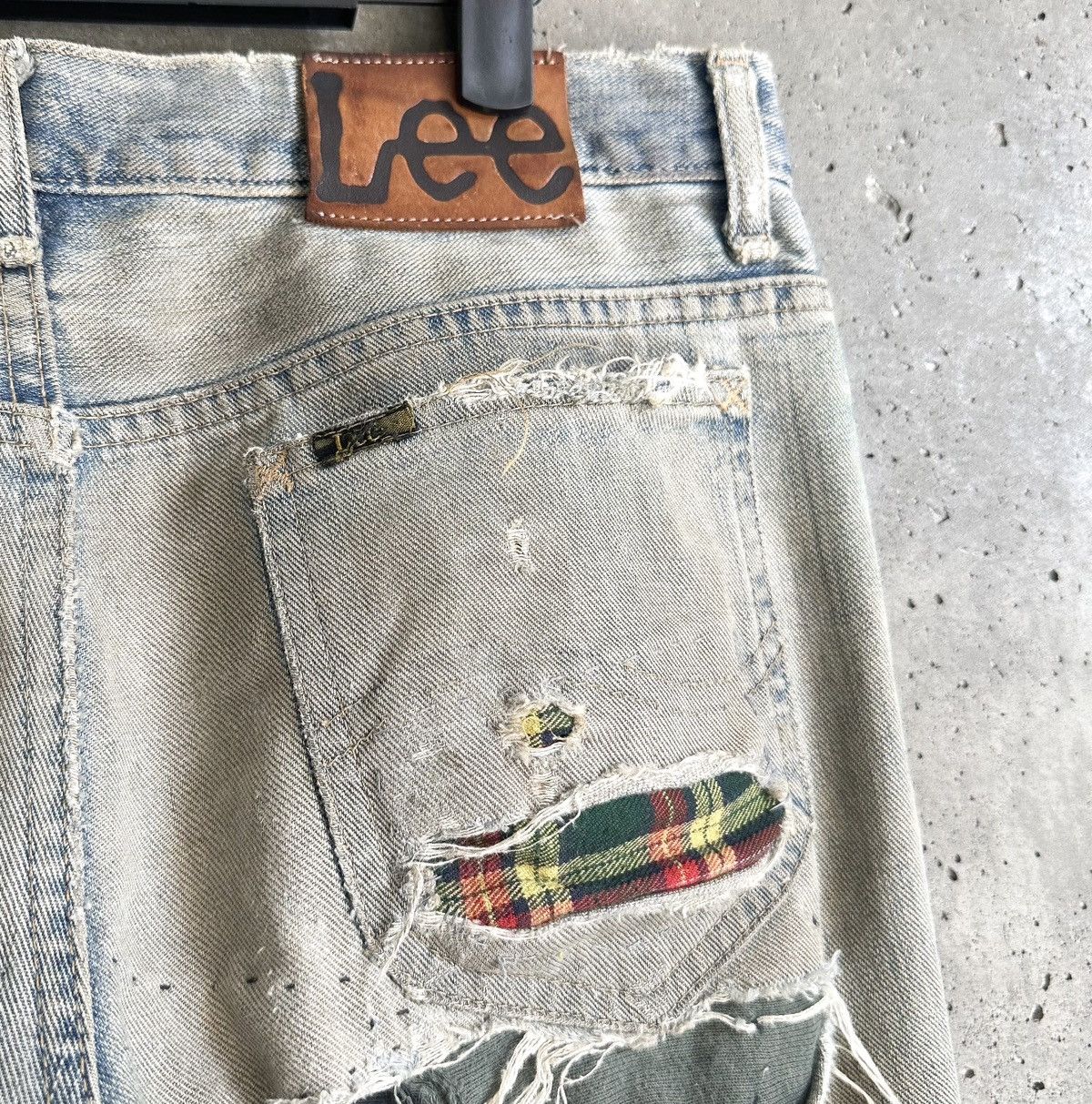 Lee THRASHED Sashiko Repair Flared Denim Size US 33 - 6 Thumbnail