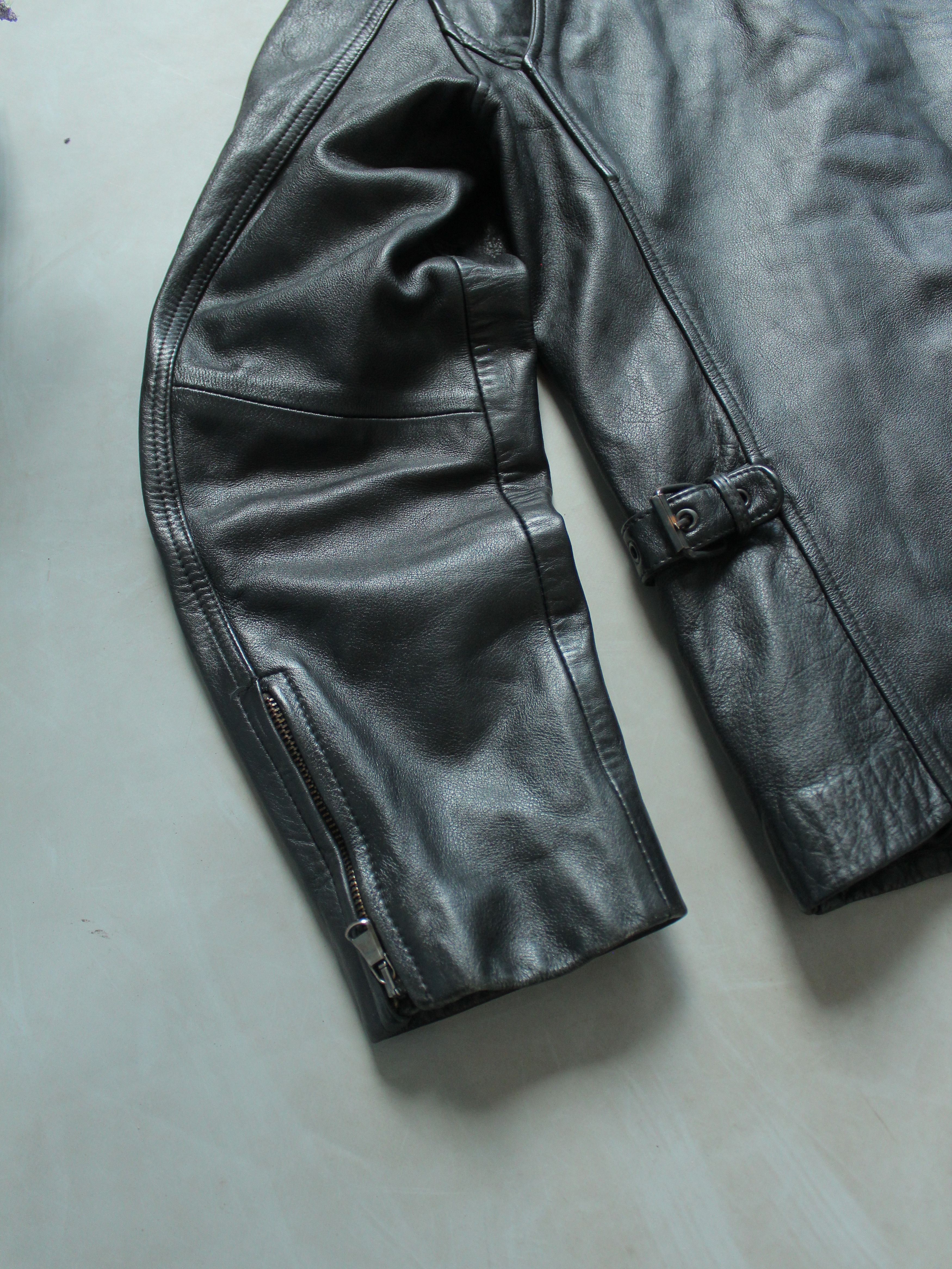 Chevignon Chevignon Vintage Racer Leather Jacket Black M Size US M / EU 48-50 / 2 - 12 Thumbnail
