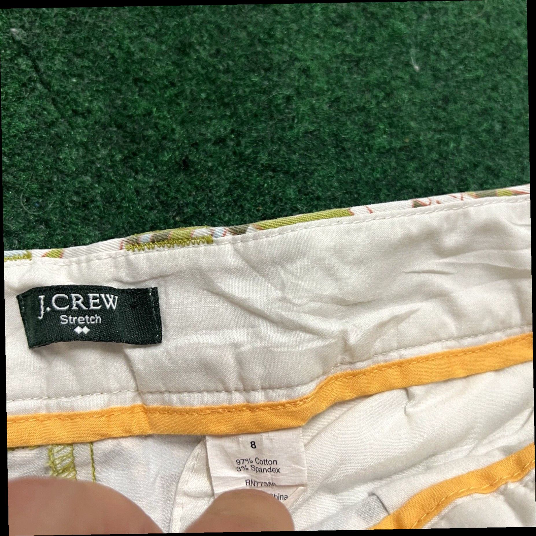 J.Crew J. Crew Chino Shorts Green Paisley Print Size 8 Summer Outdoors Walking Size 30" / US 8 / IT 44 - 4 Thumbnail