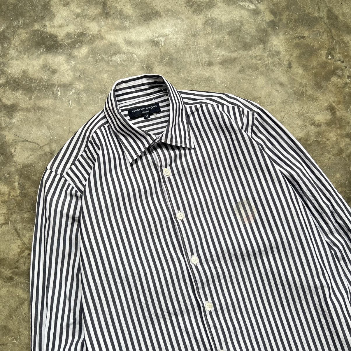 Comme des Garcons AD 2008 Comme Des Cargons Homme Stripe Long Sleeve Shirt Size US M / EU 48-50 / 2 - 2 Thumbnail