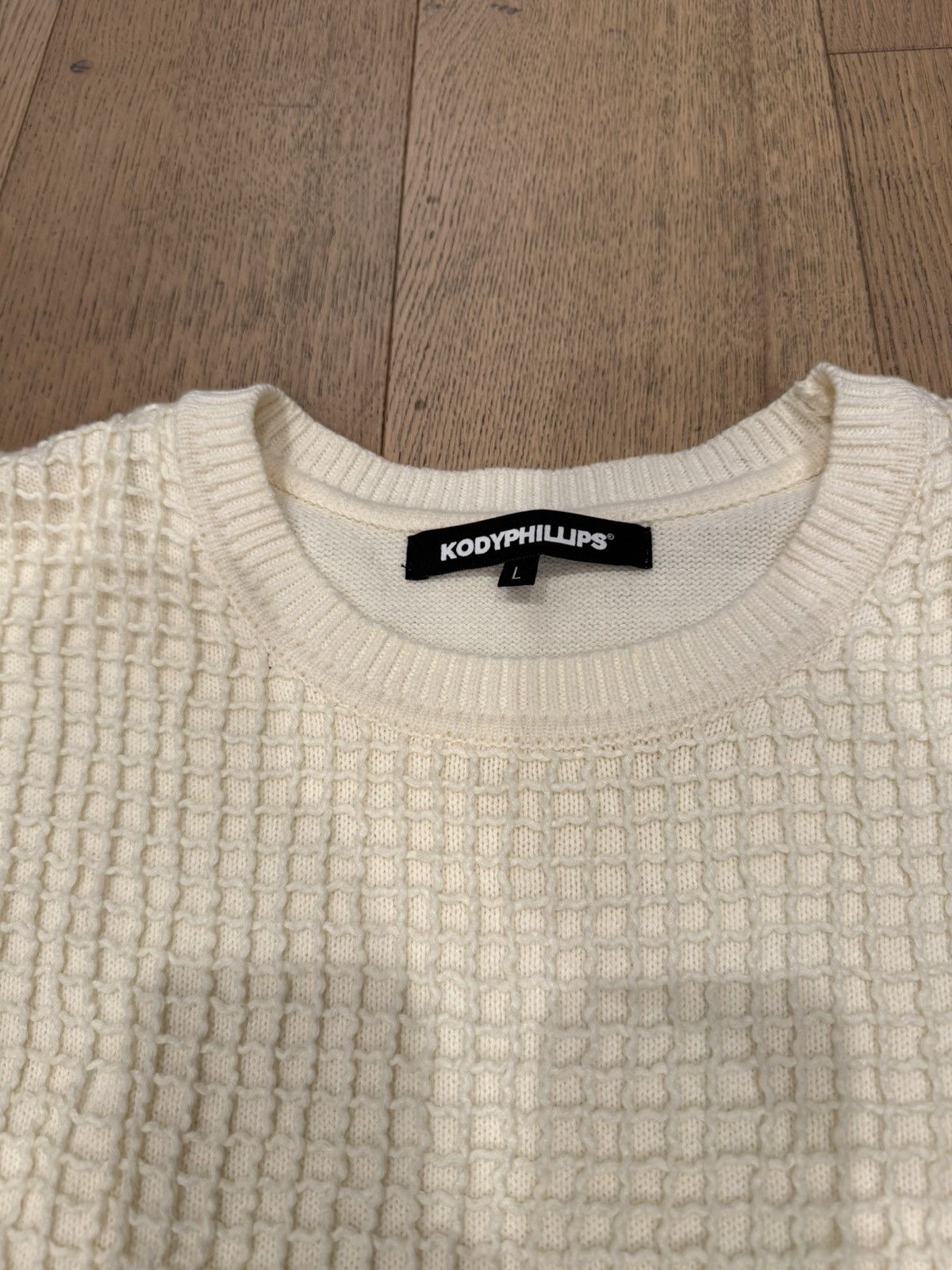Kody Phillips Kody Phillips Netted Sweater Cream Size US L / EU 52-54 / 3 - 4 Thumbnail