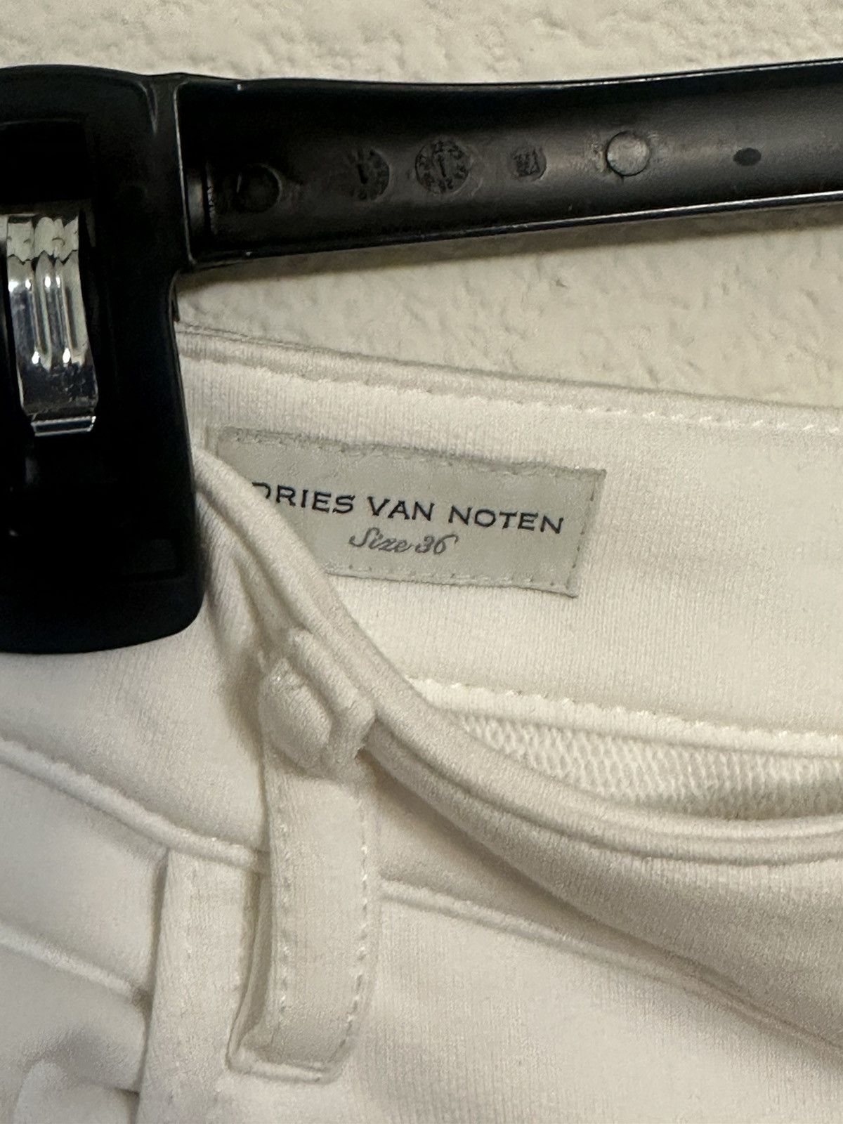 Dries Van Noten White Cotton Pants Size US 36 / EU 52 - 2 Thumbnail