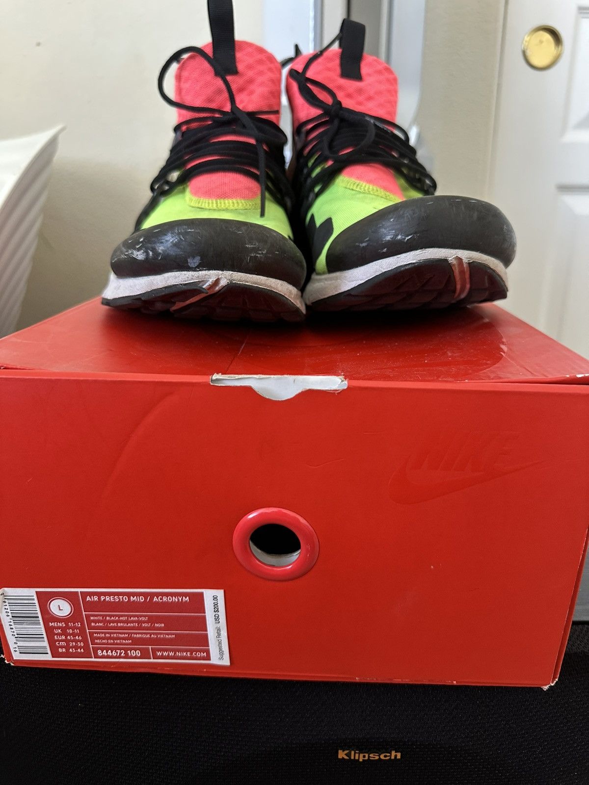 Acronym × Nike 2016 Acronym x Nike Presto Volt/Pink Multicolor Size US 11 / EU 44 - 4 Thumbnail