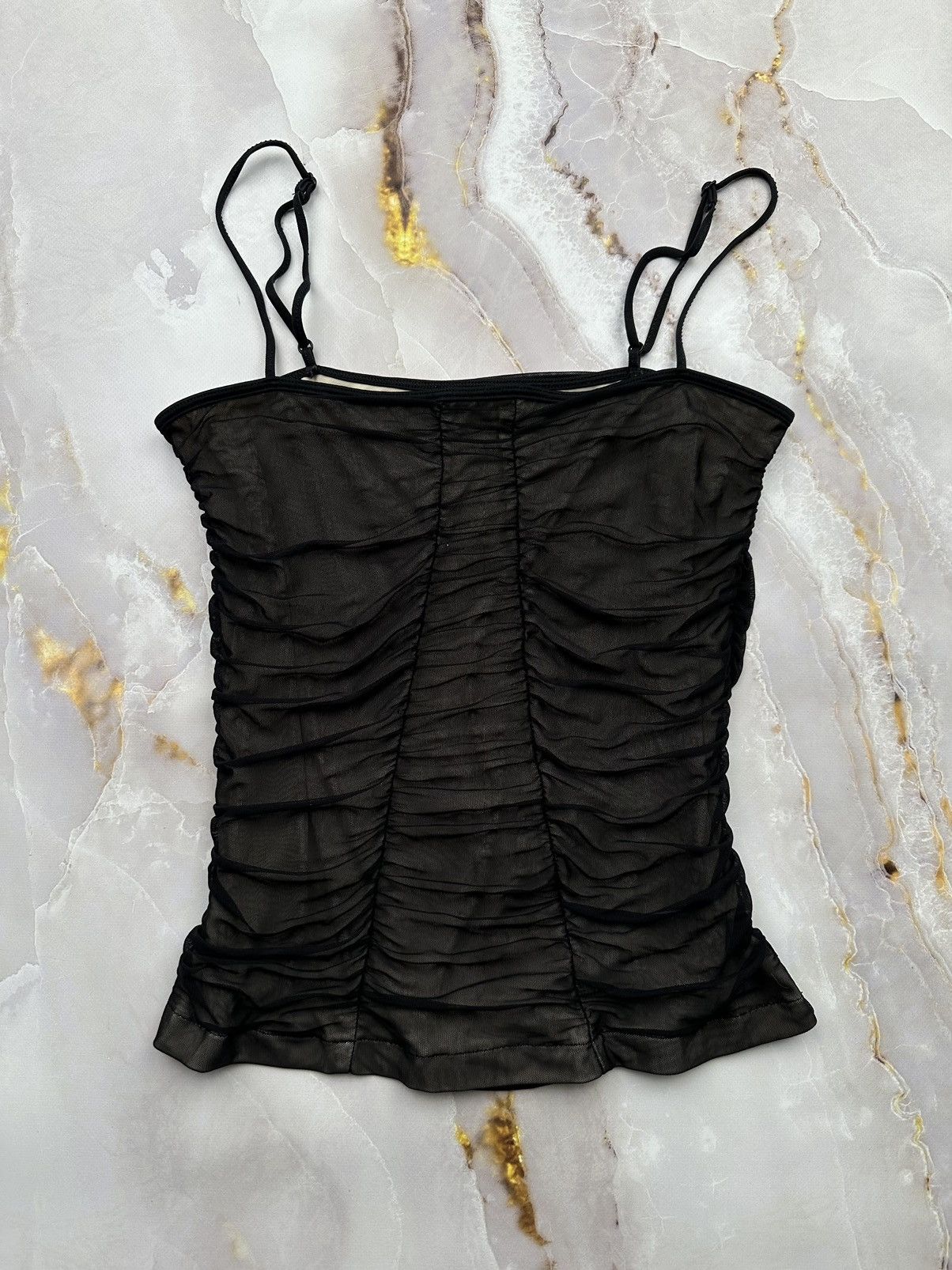 Japanese Brand Vintage Pleated Tank Top Size XS / US 0-2 / IT 36-38 - 1 Thumbnail