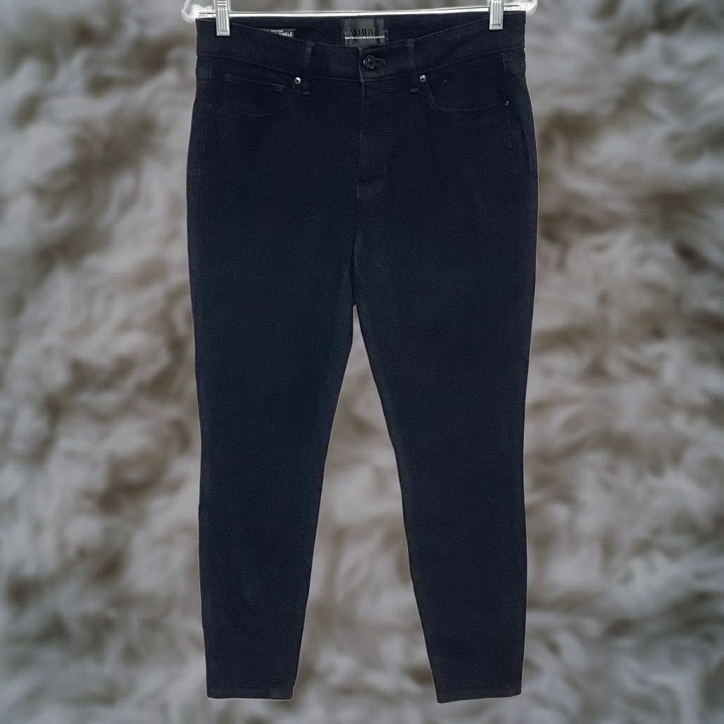White House Black Market VINTAGE White House Black Market High Rise Skinny Ankle Sculpt Black Jeans 6 Stretch Women's Jeans Size 28" / US 6 / IT 42 - 1 Thumbnail