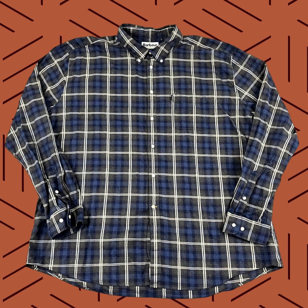 Barbour VINTAGE Barbour Shirt Men 2XL Long Sleeve Highland Check Button-Down Casual Designer Size US XXL / EU 58 / 5 - 1 Thumbnail