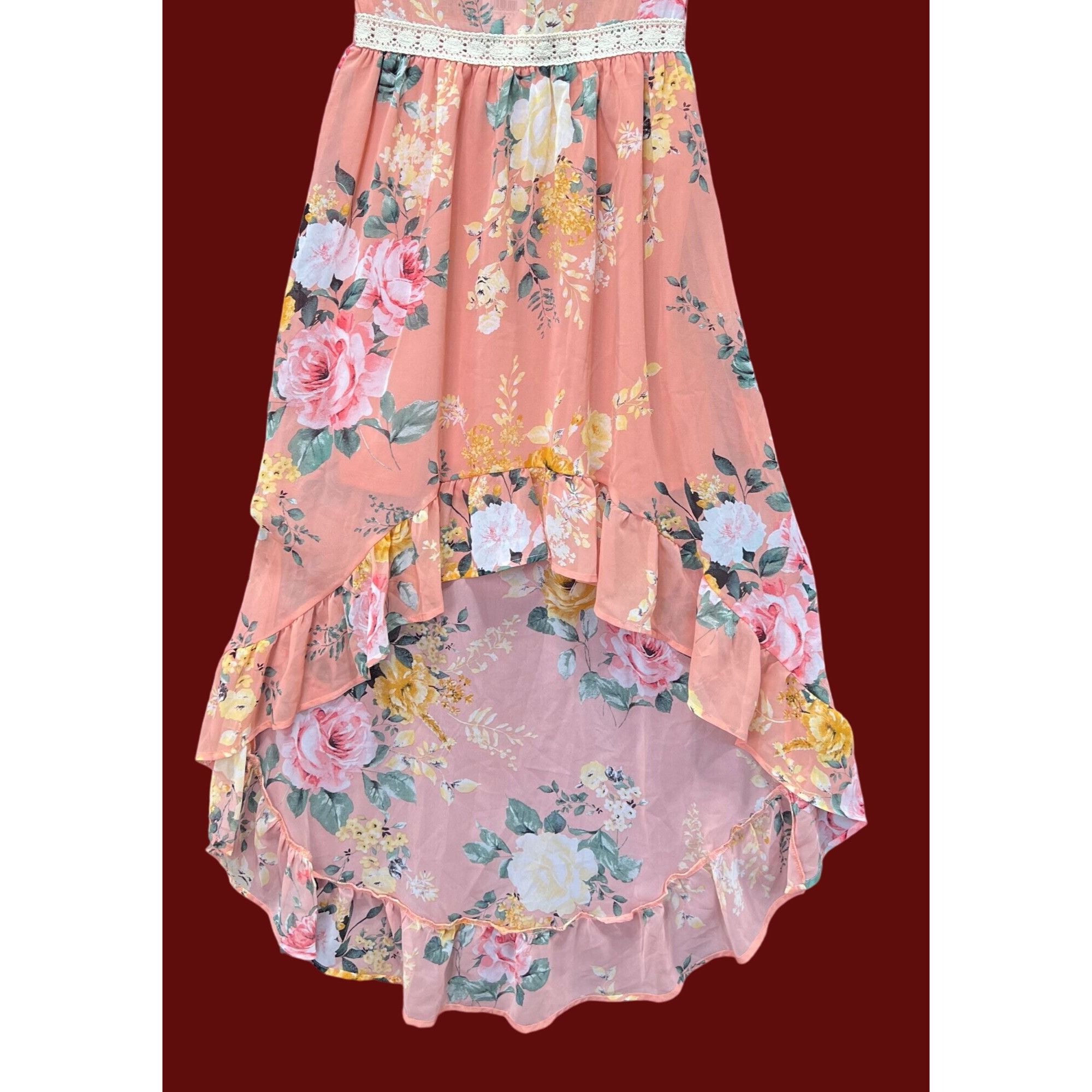 rue21 Rue 21 - Women's Summer Sleeveless High Low Hem Ruffle Flora Size S / US 4 / IT 40 - 13 Thumbnail