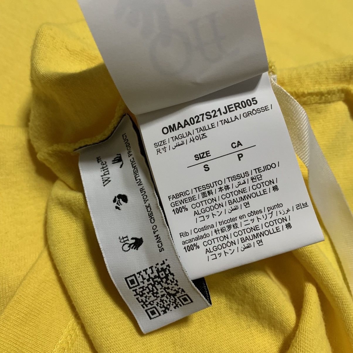 Off-White Off White Small Graffiti Arrows Yellow Tee Virgil Abloh Size US S / EU 44-46 / 1 - 9 Thumbnail