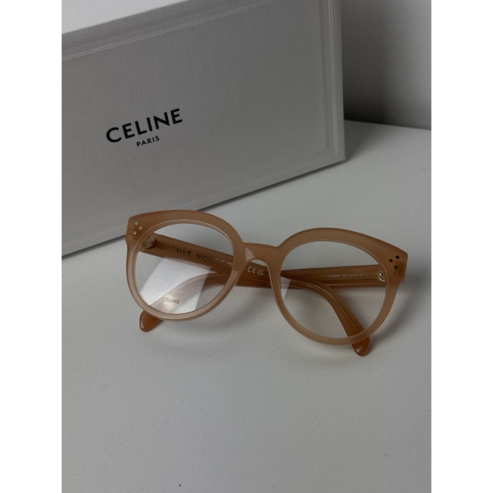 Celine NEW Celine CL50093I Eyeglasses Frames Milky Pink Size ONE SIZE - 4 Thumbnail