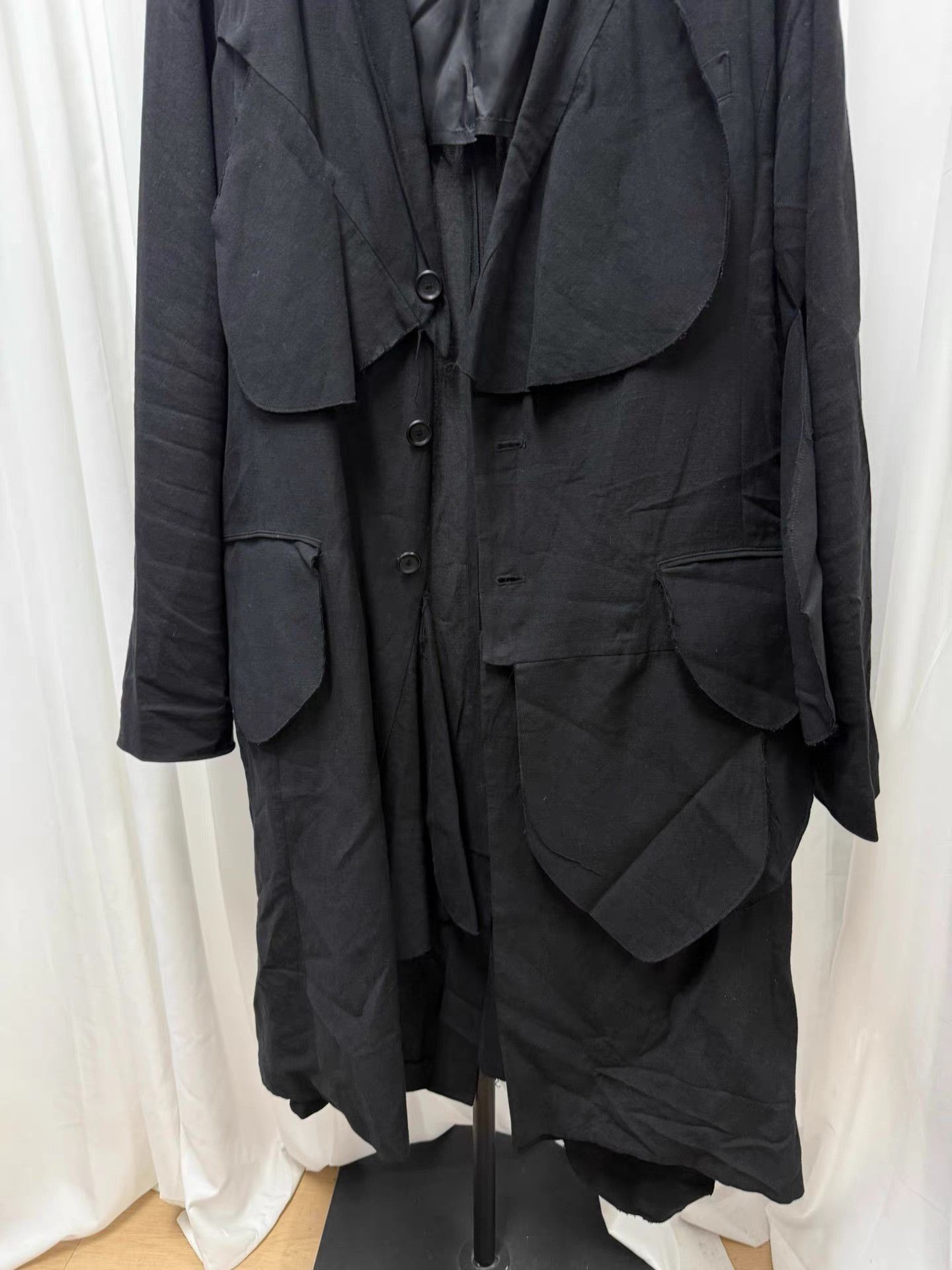 Yohji Yamamoto Yohji Yamamoto Circular Patchwork Linen Coat K20 Size US XL / EU 56 / 4 - 8 Thumbnail