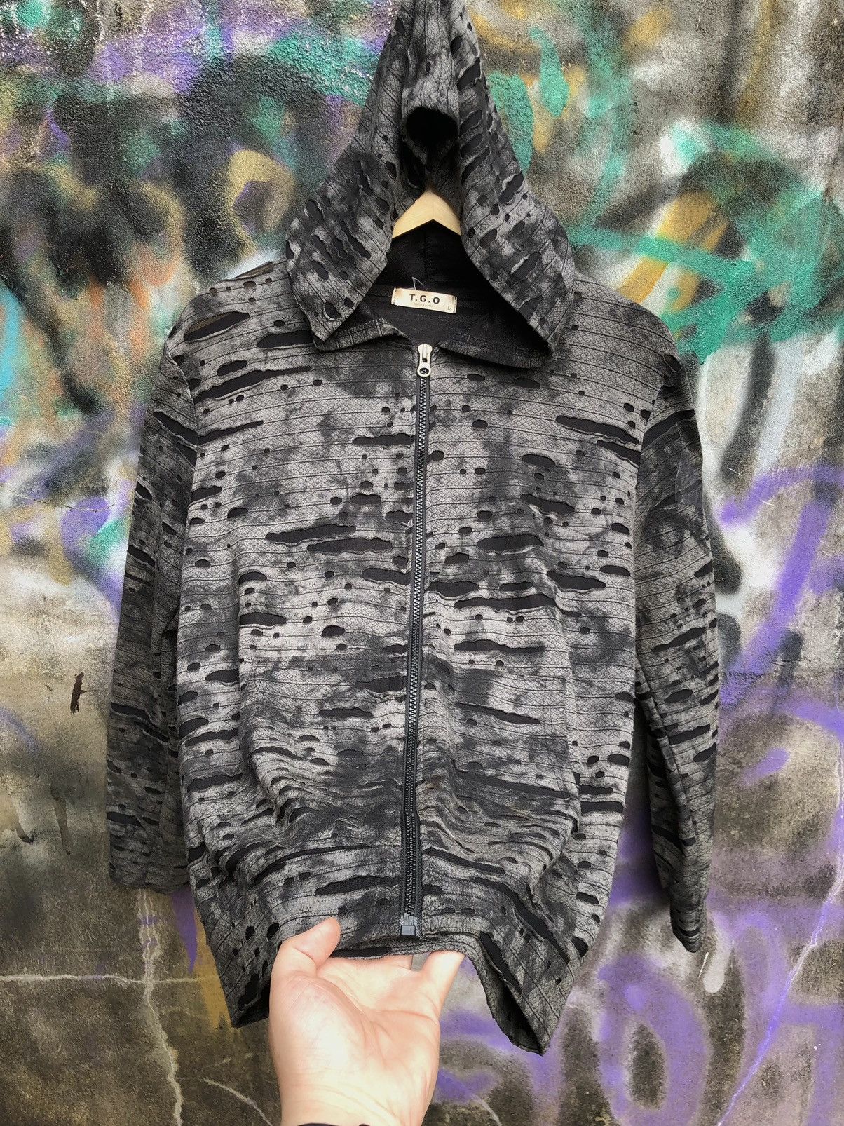 If Six Was Nine × Japanese Brand × Le Grande Bleu (L.G.B.) 🔥Japanese Distressed Hoodie Zipper Jacket Grunge Punk🔥 Size US L / EU 52-54 / 3 - 2 Thumbnail
