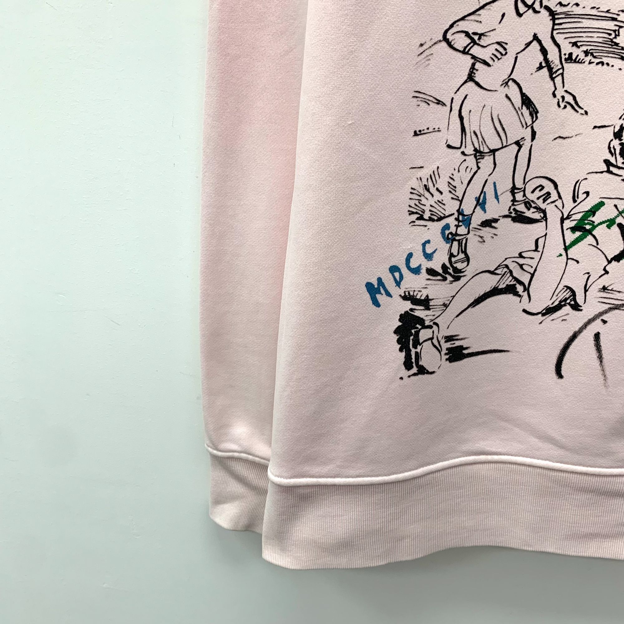 Burberry Burberry Pink Graffiti Print Cotton Sweatshirt L Round-Neck Size L / US 10 / IT 46 - 6 Thumbnail