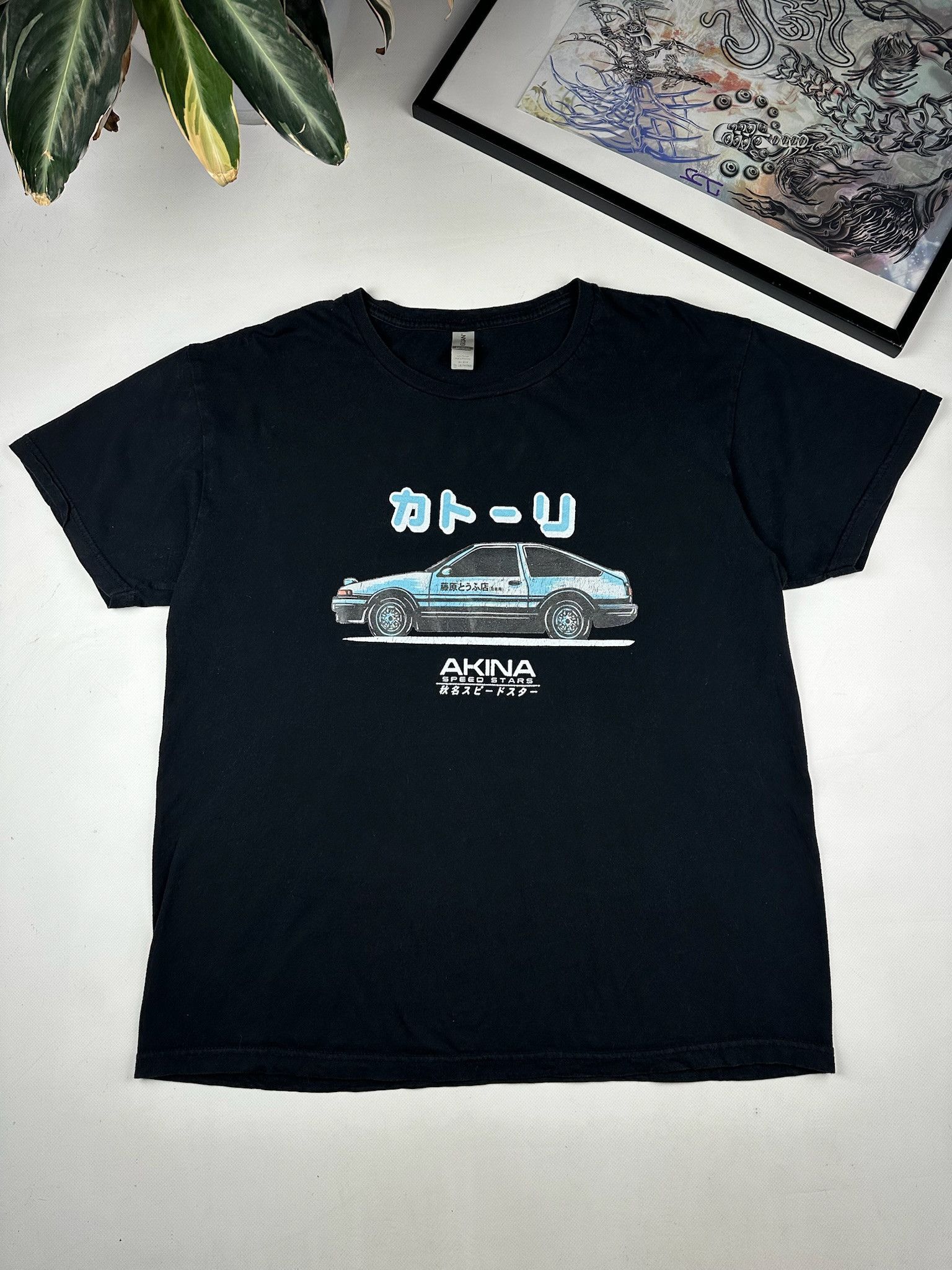 Anime Initial D manga series promo t shirt vintage Japan drift Size US XXL / EU 58 / 5 - 5 Thumbnail