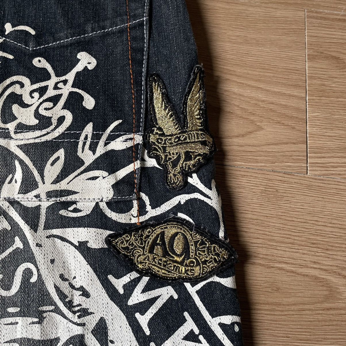 Hysteric Glamour Akademiks Patches Paint Embroidered Jnco Style Baggy Jeans Size US 34 / EU 50 - 22 Thumbnail