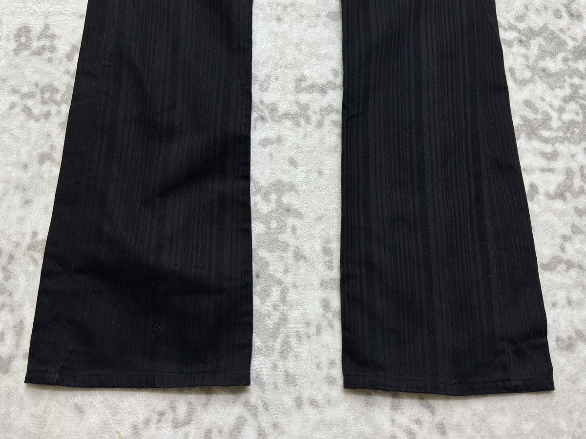 Japanese Brand Flare Semantic Design Pinstripes Zipper Pocket Denim Pant Size US 27 - 7 Thumbnail