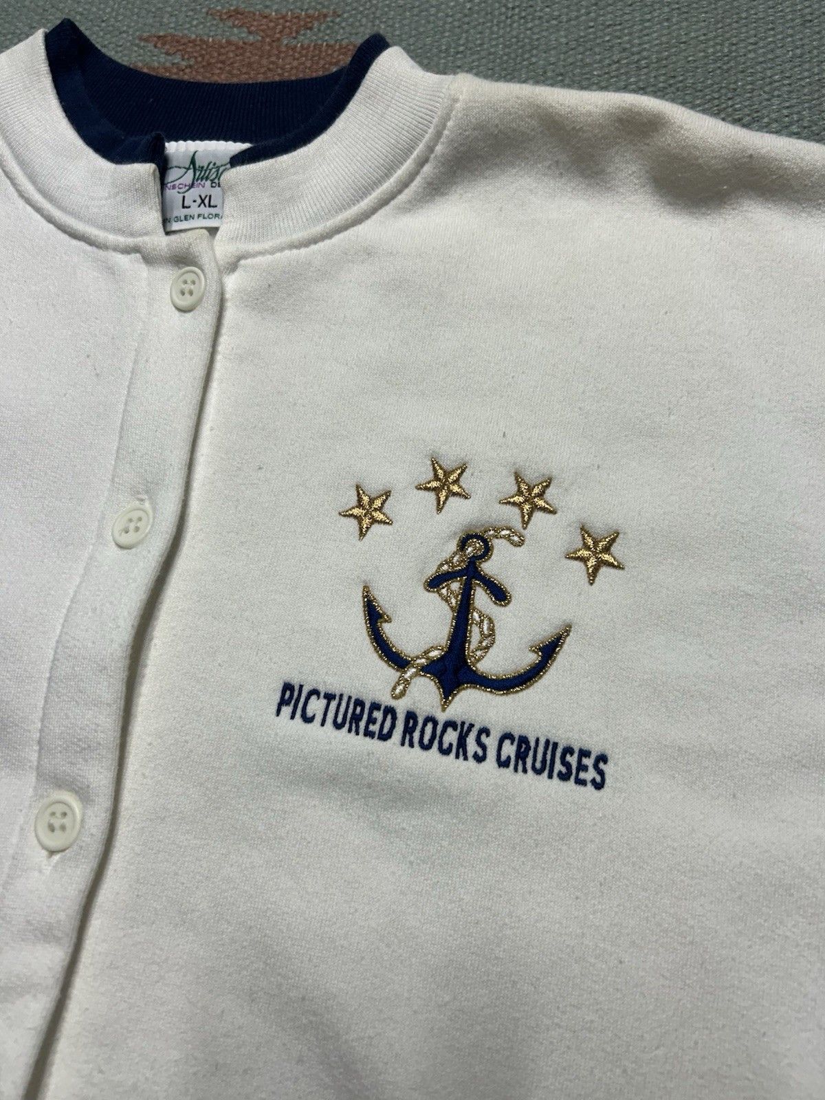 Vintage 80s cardigan sweatshirt pictured rocks cruises Michigan XL Size US XL / EU 56 / 4 - 2 Thumbnail