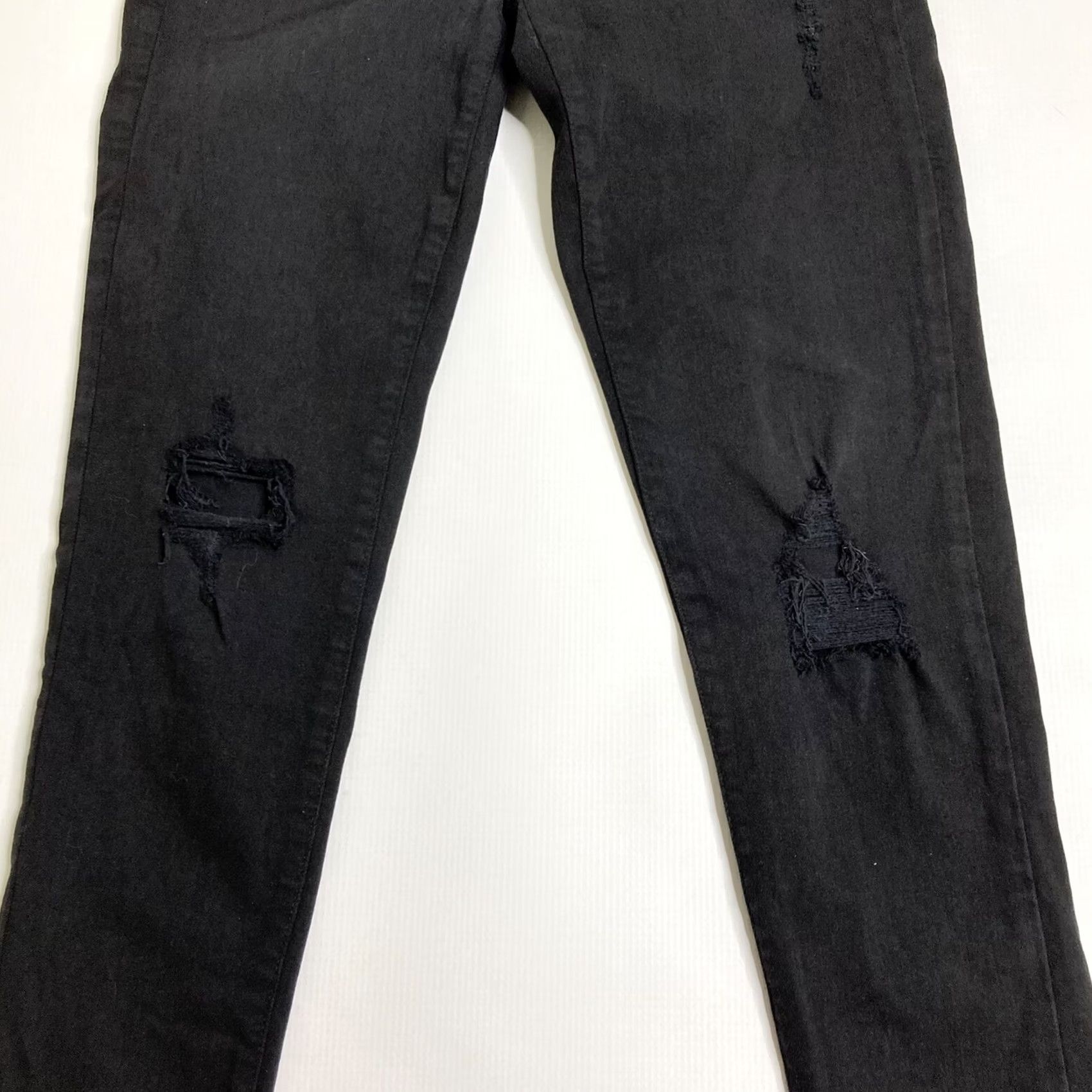 American Eagle Outfitters American Eagle Outfitters Jegging Jeans Size 2 Black Super Stretch Distressed 5-Pocket Denim Women’s Skinny Regular Rise 27x29 Shoes: Belt Loops Logo Size 26" / US 2 / IT 38 - 2 Thumbnail
