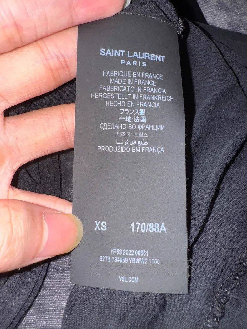 Saint Laurent Paris Saint Laurent Paris Chiffon Cross V-neck Black Samurai Shi Size US XS / EU 42 / 0 - 7 Thumbnail