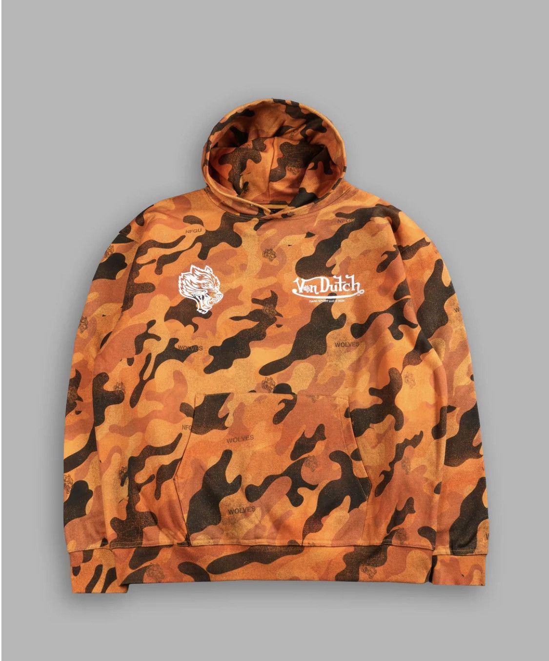 Von Dutch Von Dutch X Darc Sport Orange Camo Hoodie Size US XL / EU 56 / 4 - 2 Thumbnail