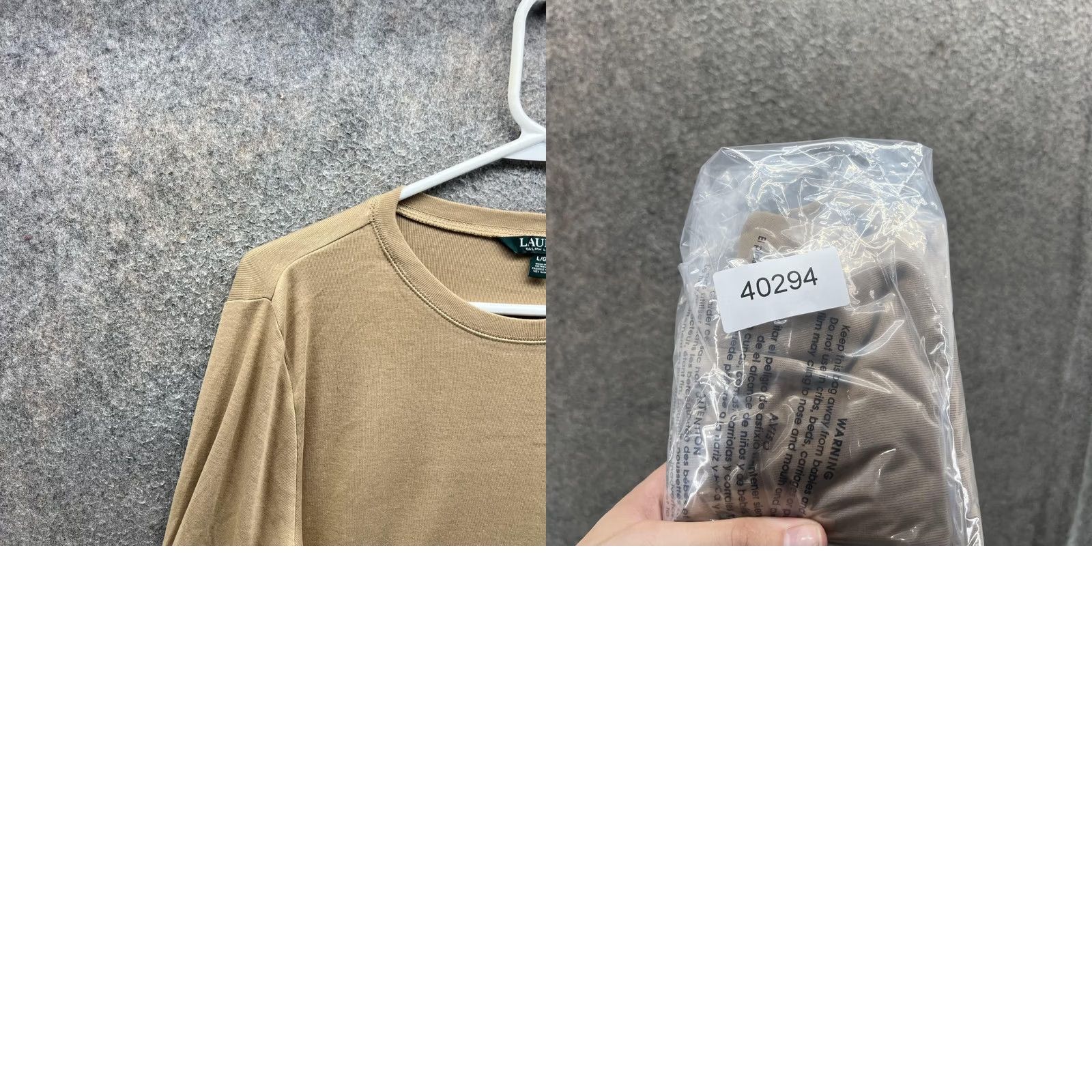 Ralph Lauren Lauren Ralph Lauren Shirt Womens Large Beige Zip Shoulder Long Sleeve Knit Top Size L / US 10 / IT 46 - 8 Thumbnail