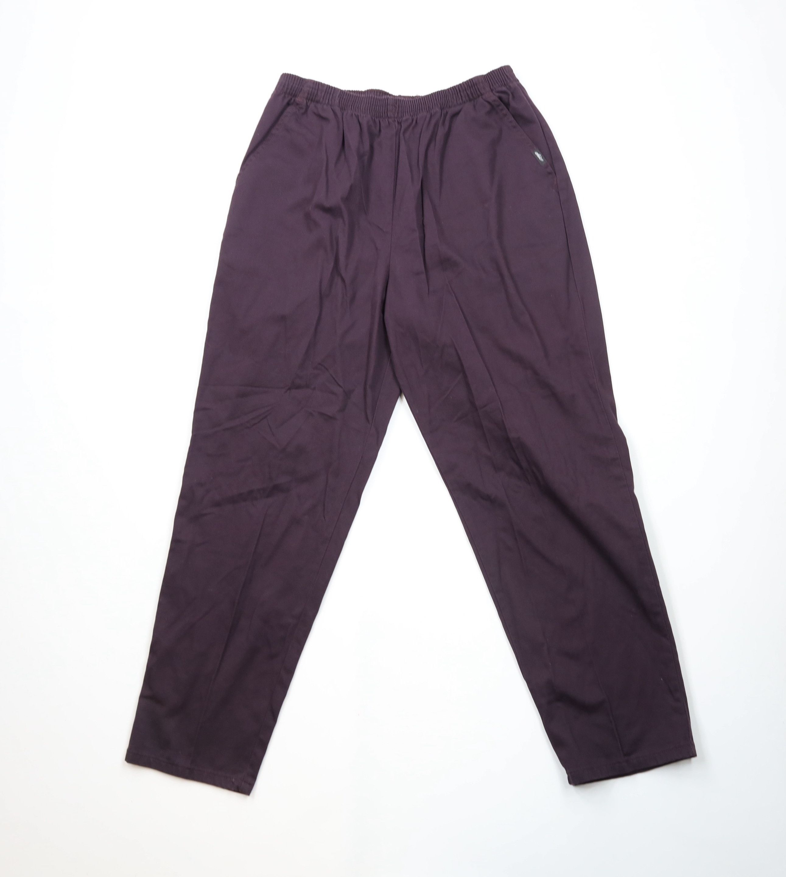 Vintage Vintage 90s Streetwear Tapered Leg Pants Eggplant Purple Size 40" / US 18 - 1 Thumbnail
