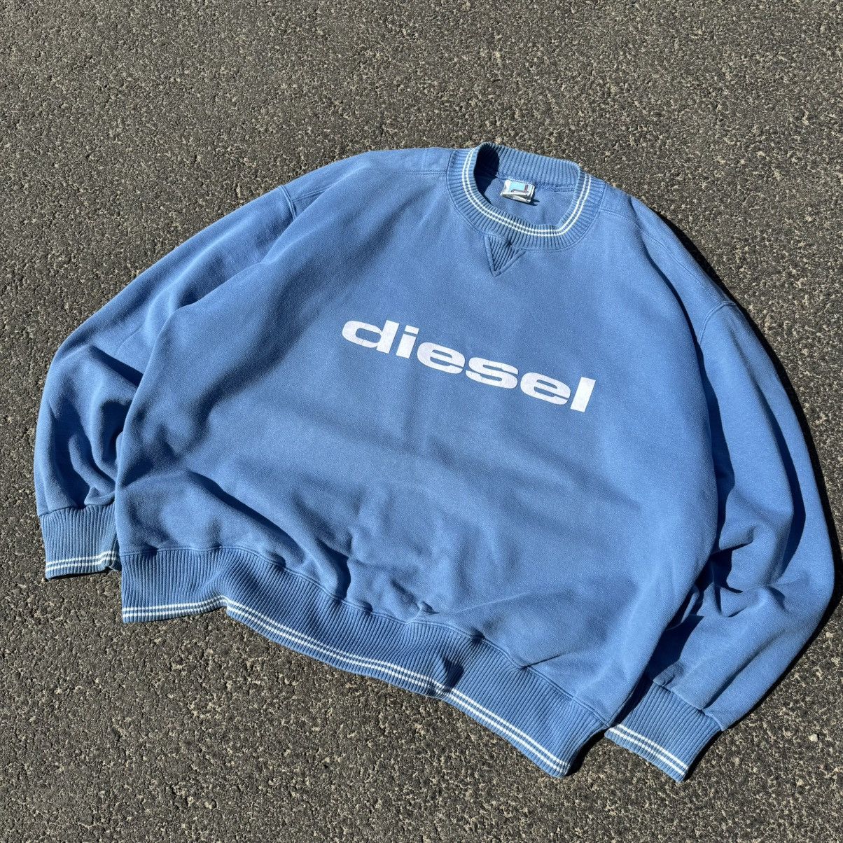 Diesel Vintage Diesel Logo Sweatshirt Boxy y2k baby blue 00s Drain Size US XL / EU 56 / 4 - 11 Thumbnail