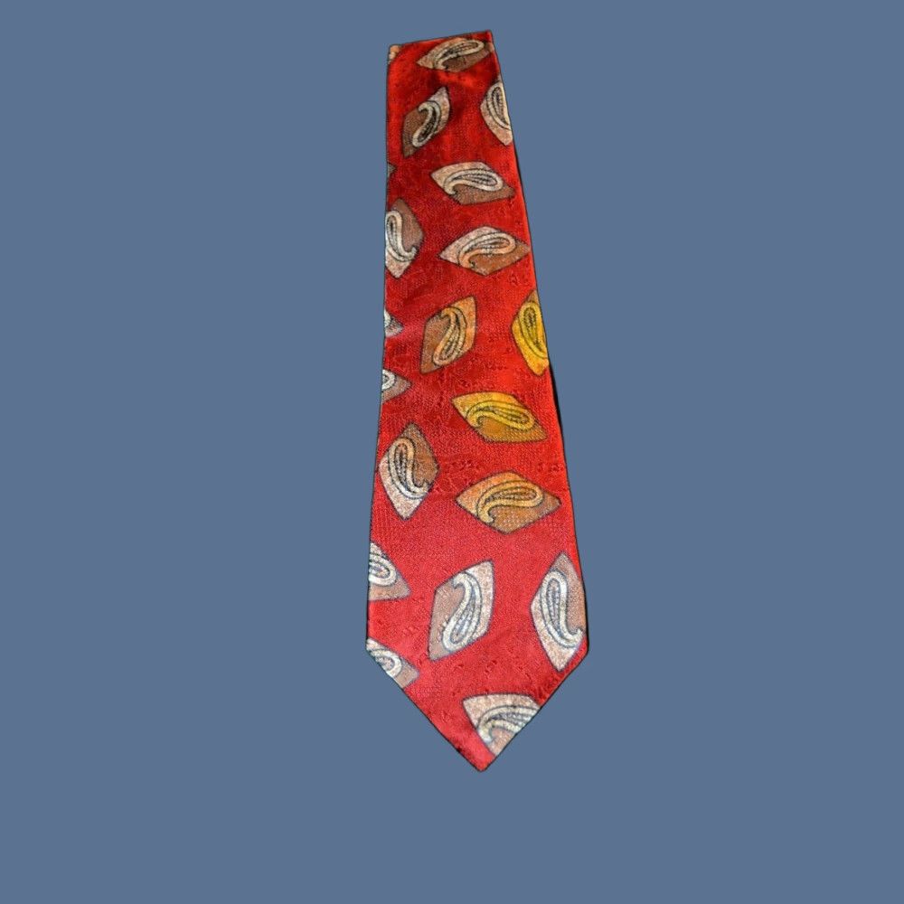 Saks Fifth Avenue Saks Fifth Avenue Red/Yellow Paisley Mens Tie - Saks Fifth Avenue - Necktie - Tie - Red/Yellow - Mens - Paisley - Silk - Classic - Short - 100% Silk Size ONE SIZE - 1 Thumbnail