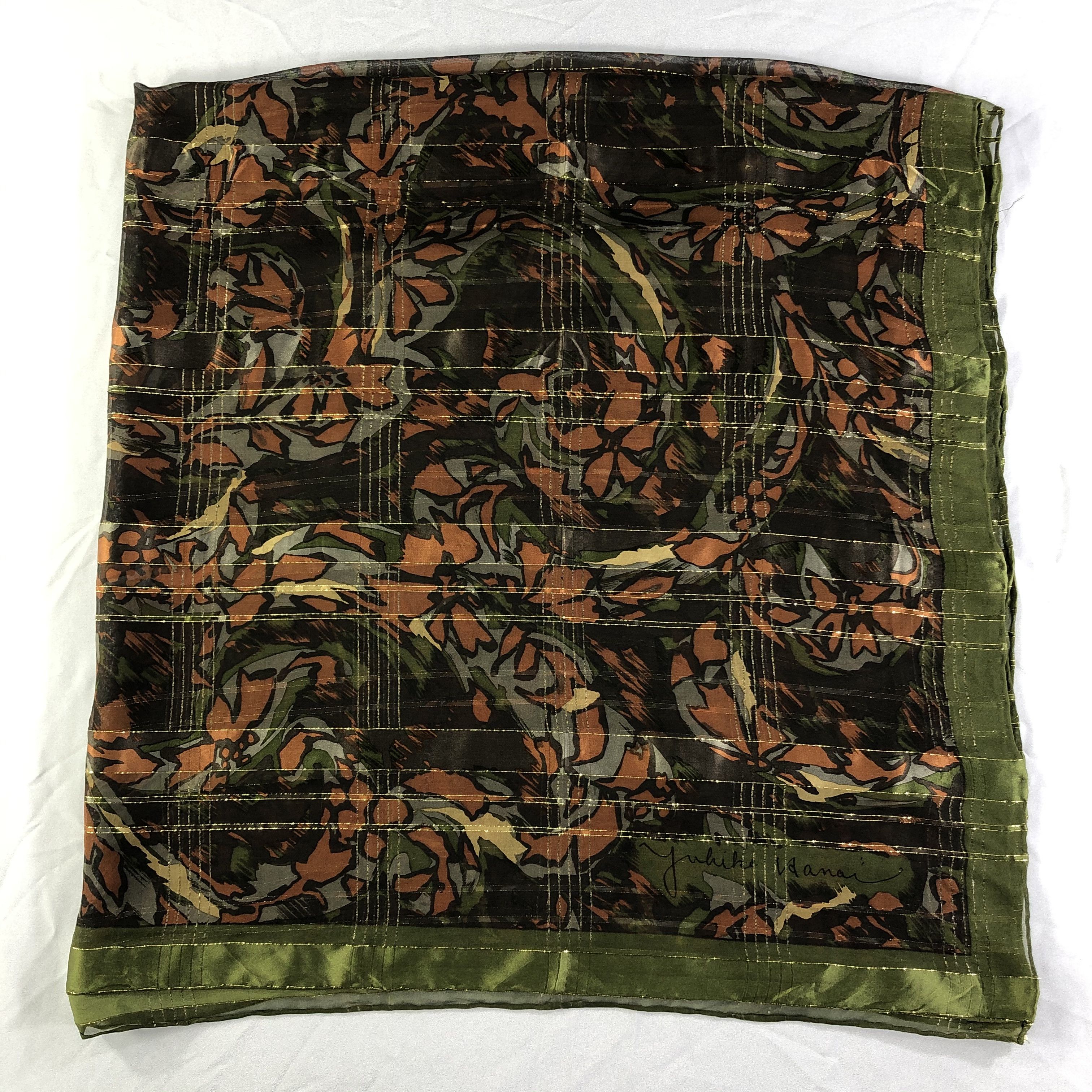 Vintage Vintage Yukiko Hanai Silk Scarf Size ONE SIZE - 2 Thumbnail
