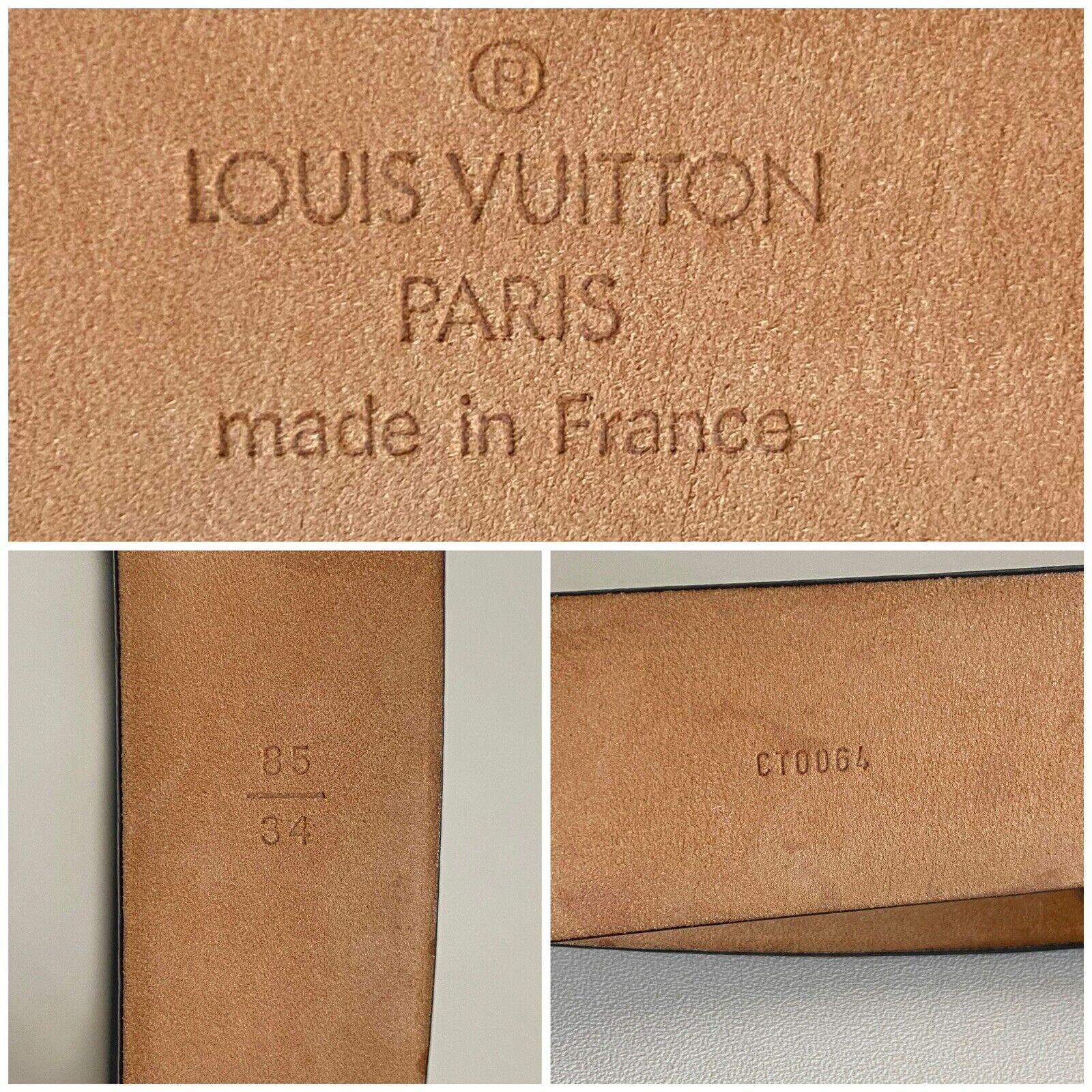 Louis Vuitton Louis Vuitton Black Calfskin Leather Ellipse Gold Belt Size 30 - 8 Thumbnail