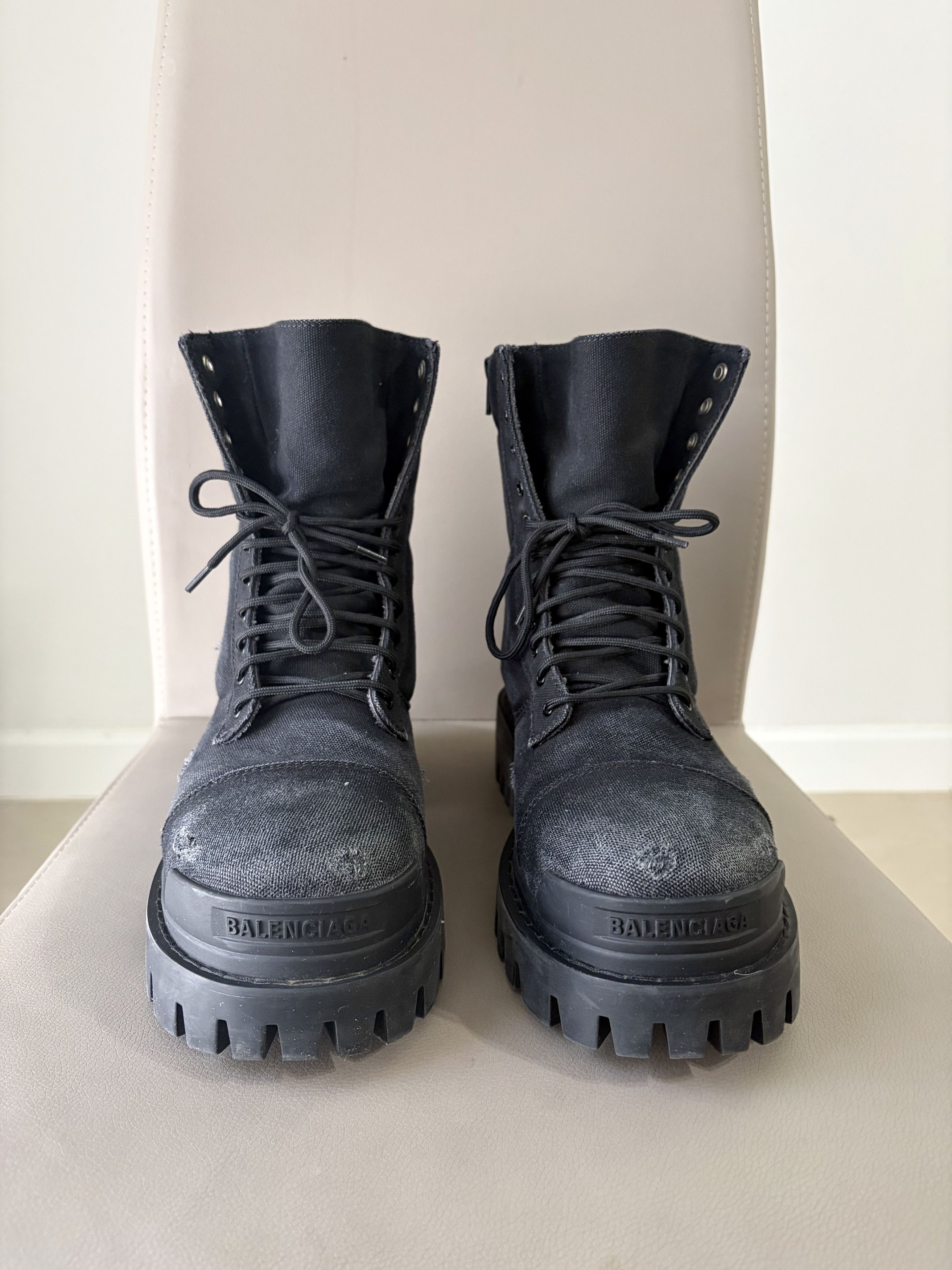 Balenciaga Balenciaga Strike Canvas Boots Black Size US 8 / EU 41 - 1 Thumbnail