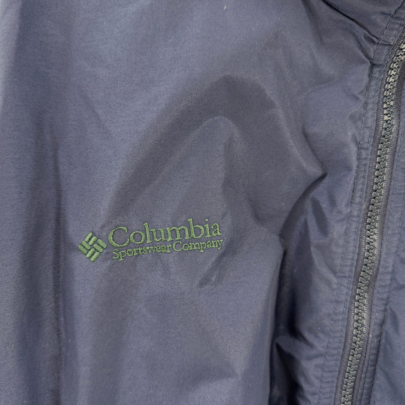 Columbia Vintage 90s Navy Blue Fleece Lined Zip Up Bomber Jacket Size US L / EU 52-54 / 3 - 3 Thumbnail