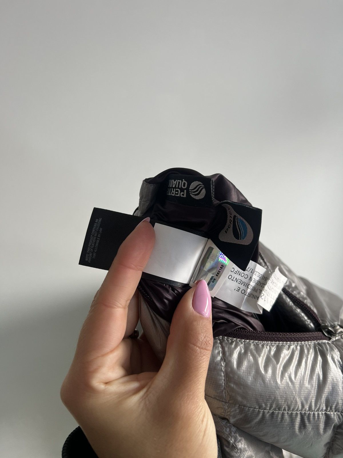 The north face puffer jacket xs grey translucent