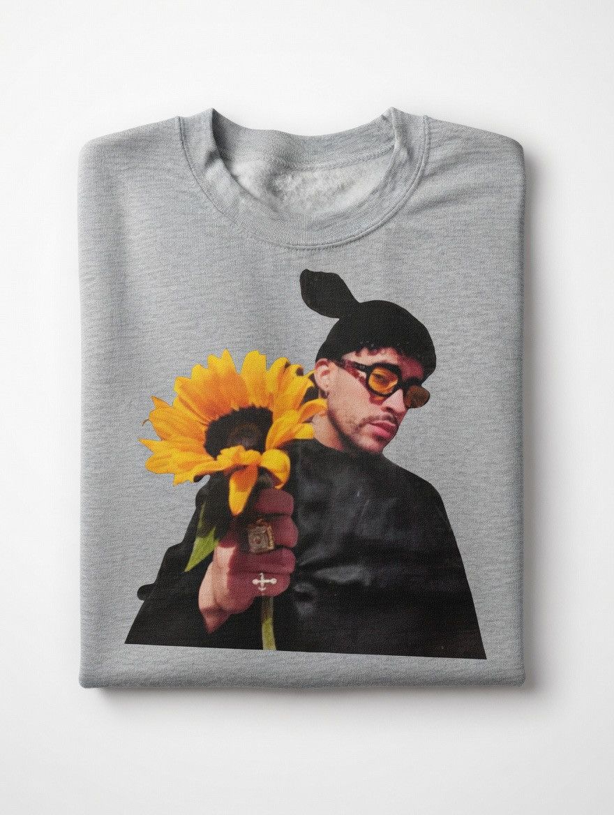 Gildan Bad Bunny Sunflower Size US L / EU 52-54 / 3 - 3 Thumbnail