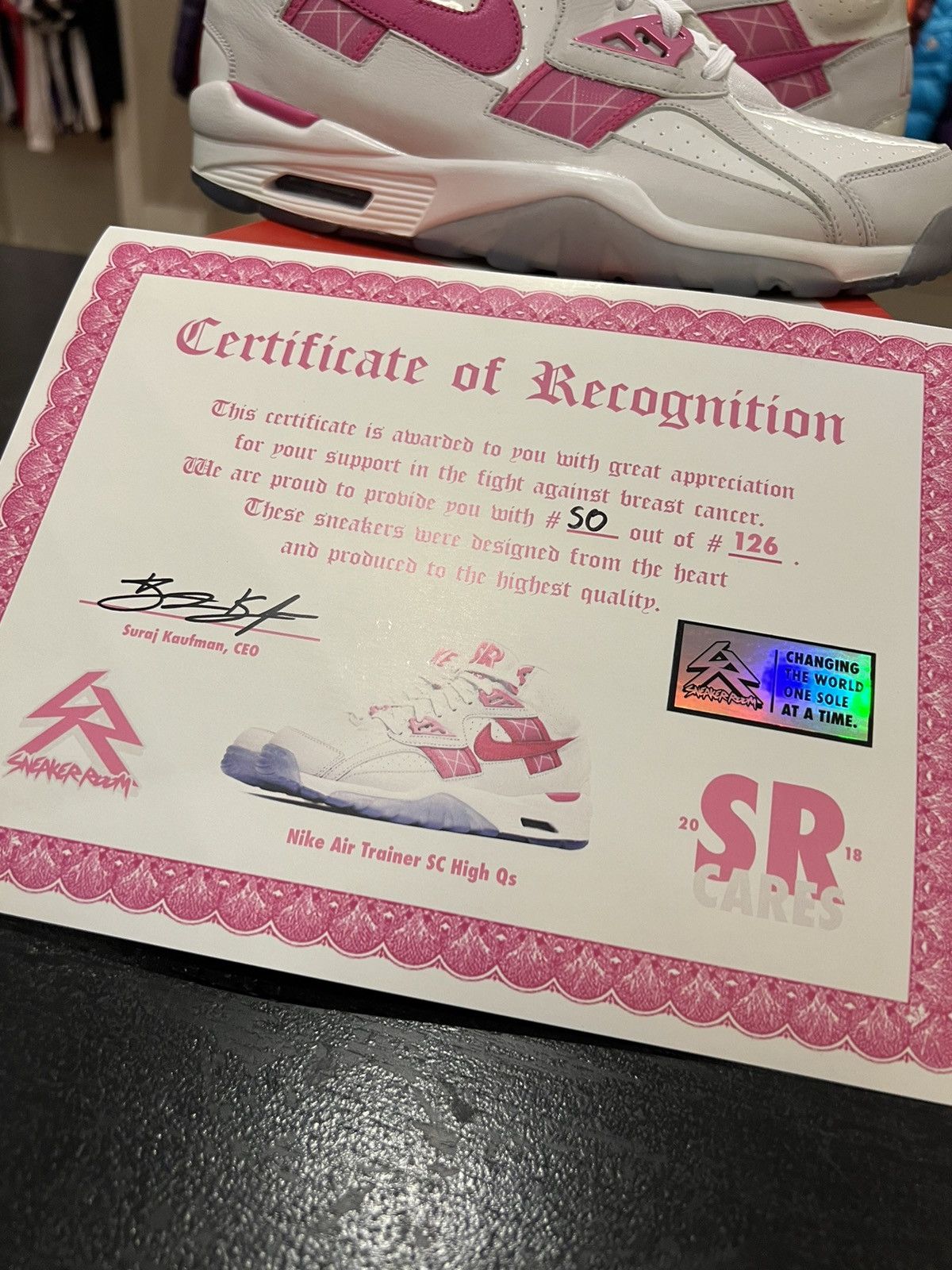 Nike Nike Air Trainer SC High SR Cares Breast Cancer Awareness Size US 13 / EU 46 - 12 Thumbnail