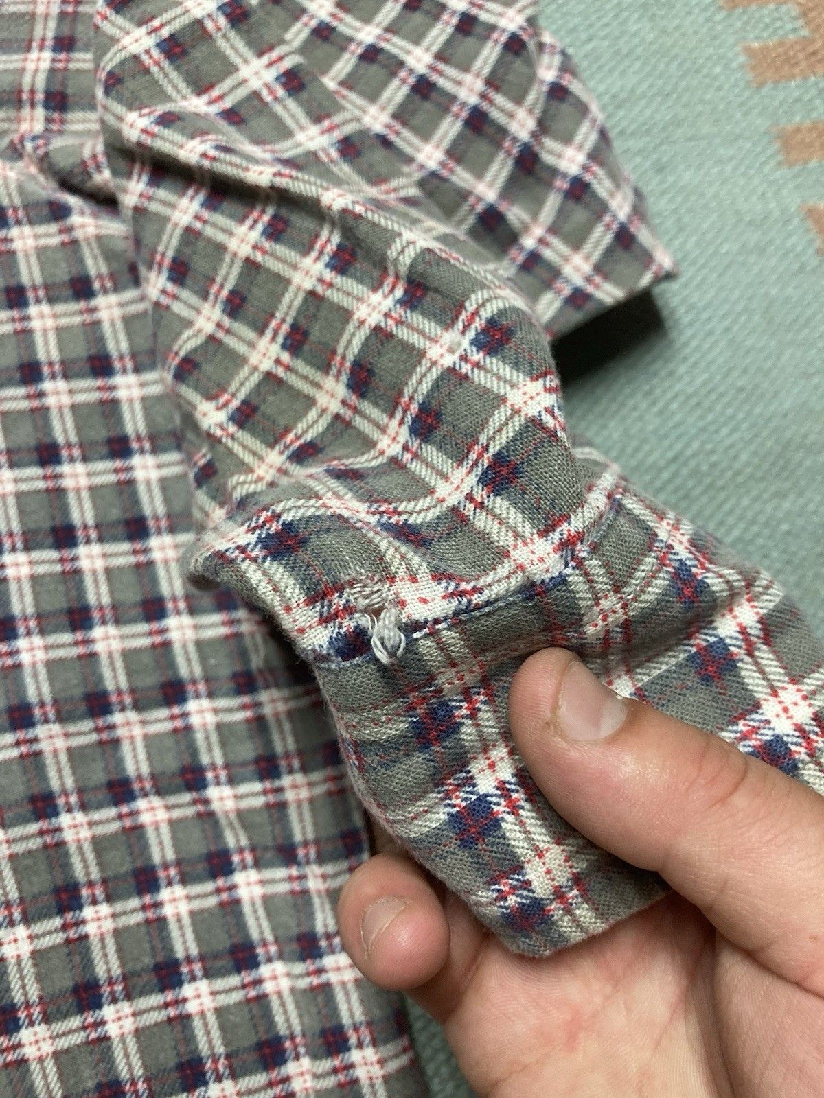 Vintage dickies flannel shirt distressed brushed cotton plaid large Size US L / EU 52-54 / 3 - 2 Thumbnail