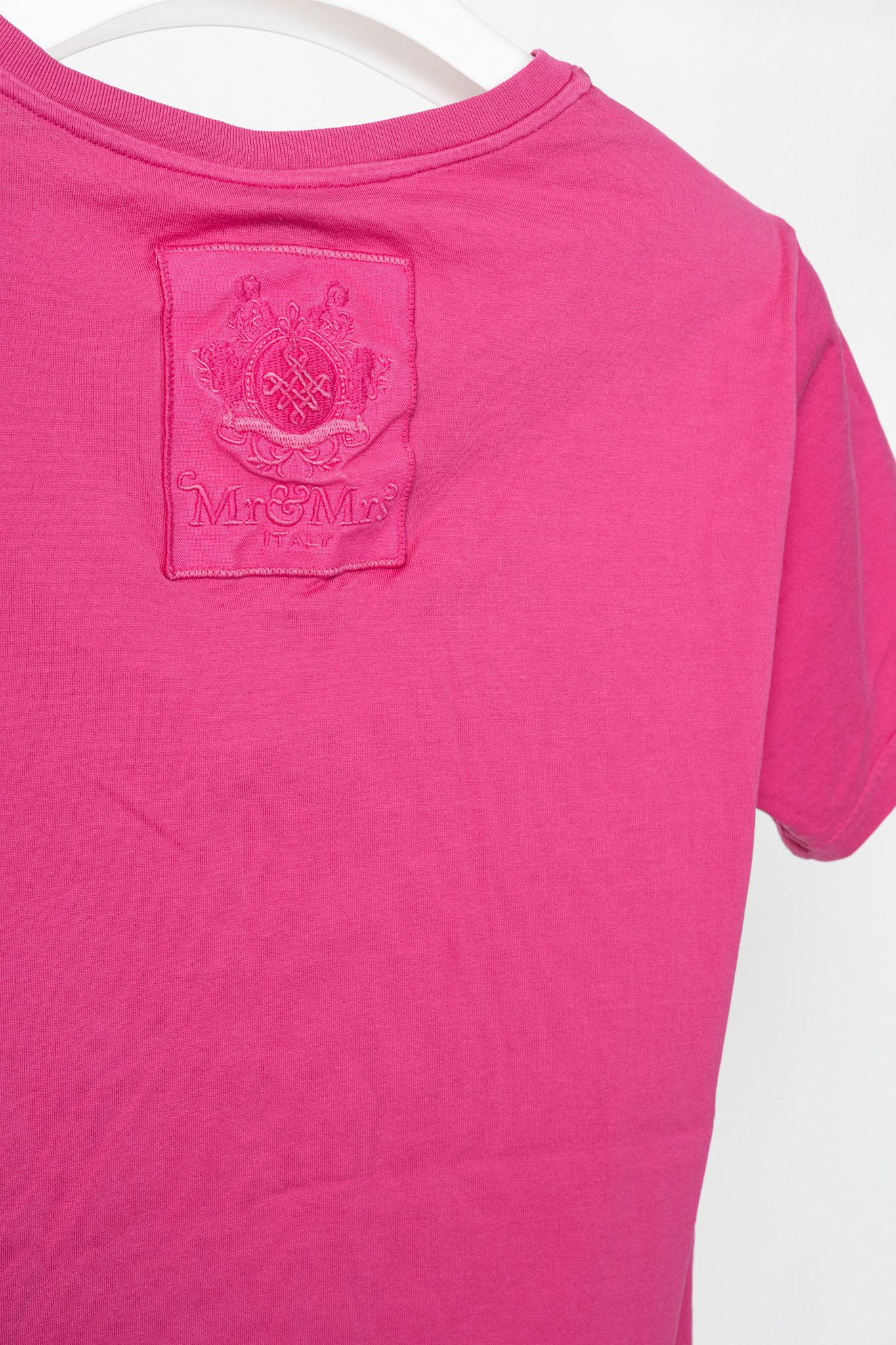 MR & MRS ITALY Mr & Mrs Italy Pink Cotton-Jersey Multi-Patch T-Shirt Size S / US 4 / IT 40 - 8 Thumbnail