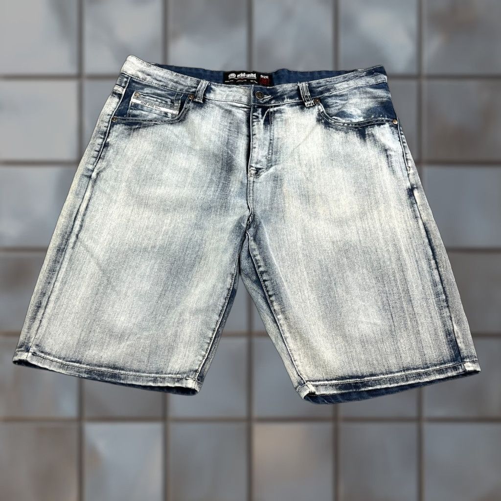 Ecko Unltd. Ecko Mens Denim Shorts Bermuda Casual Hip Hop Vintage 90s Size US 36 / EU 52 - 1 Thumbnail