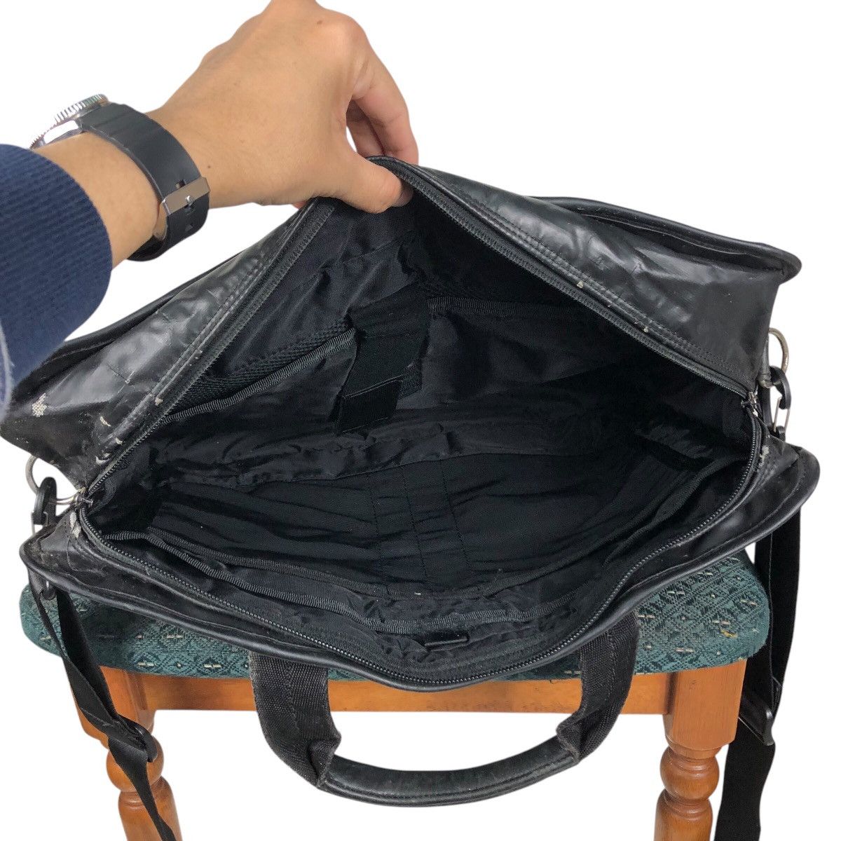 Japanese Brand 📌Vintage Rich Black Massenger Bag Porter Made in Japan Size ONE SIZE - 10 Thumbnail