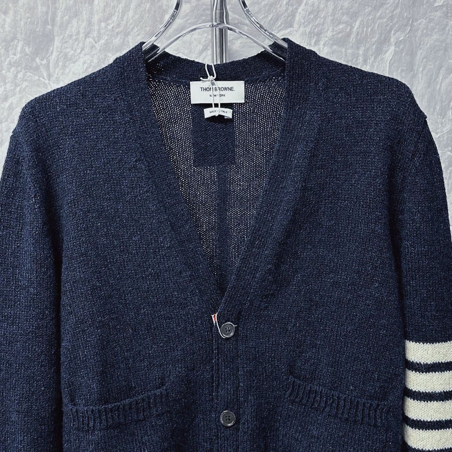 Thom Browne Thom Browne Striped V-Neck Wool Cardigan Size US XXS / EU 40 - 2 Thumbnail