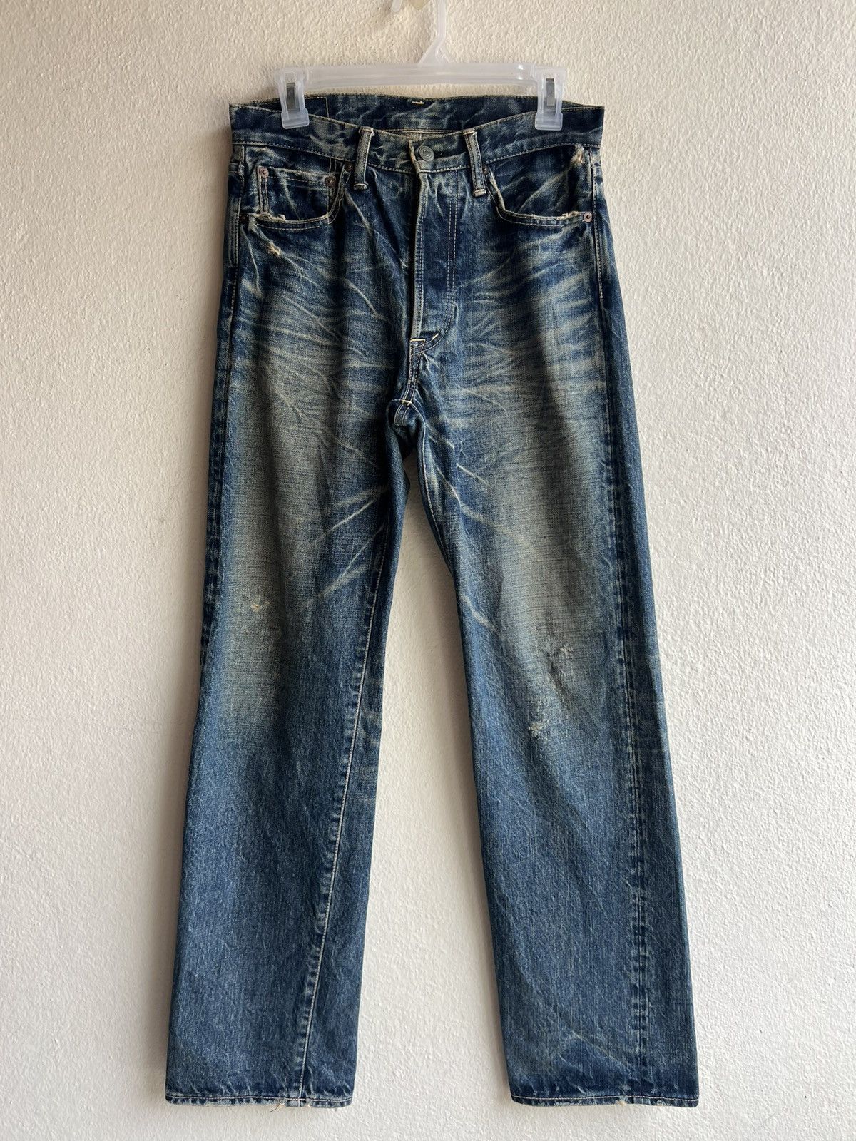 Spellbound Vintage Spellbound Japan Distressed Mud Denim Selvedge Jeans Size US 30 / EU 46 - 2 Thumbnail