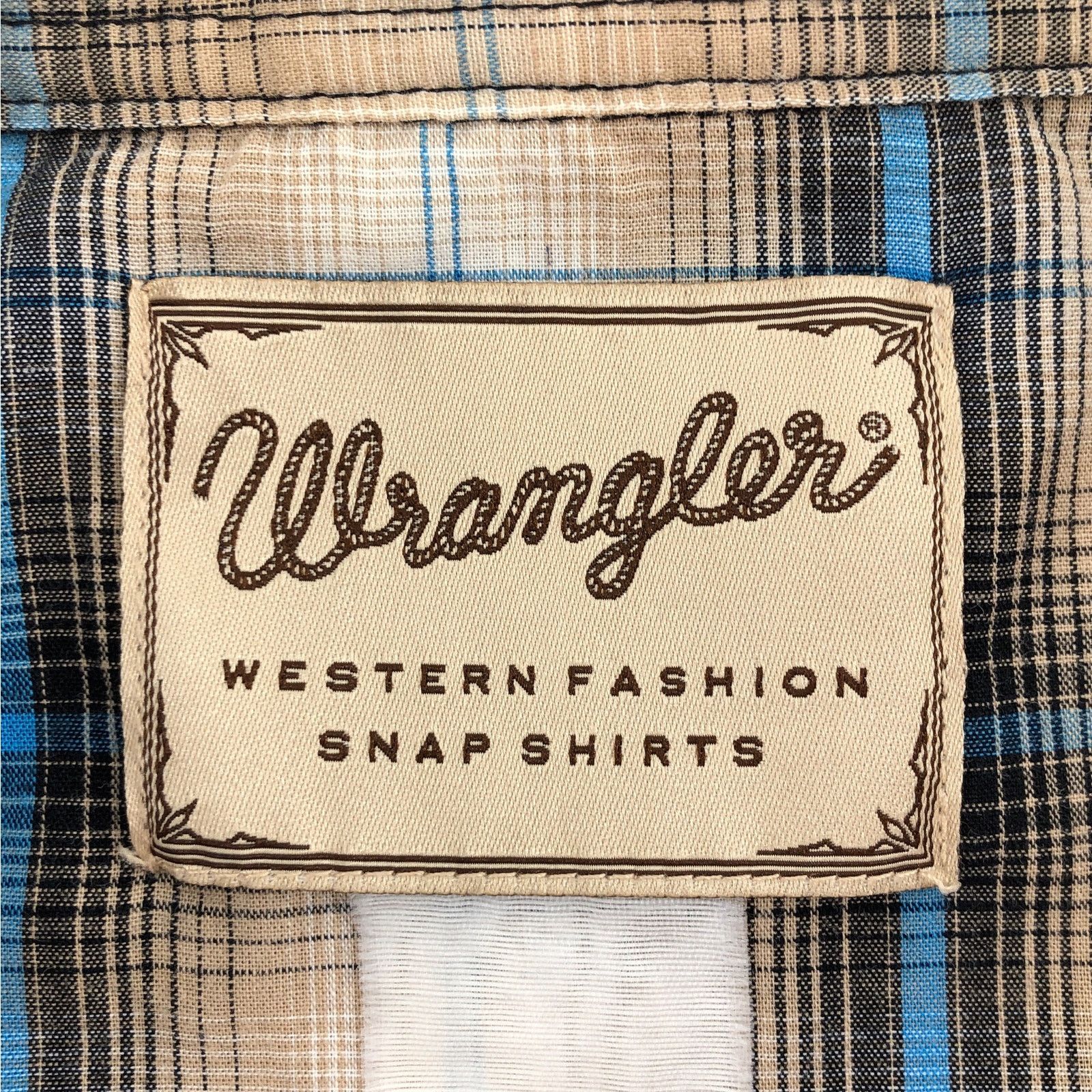 Vintage × Wrangler 90s Wrangler pearl snap wester shirt short sleeve vintage Size US XXL / EU 58 / 5 - 4 Thumbnail