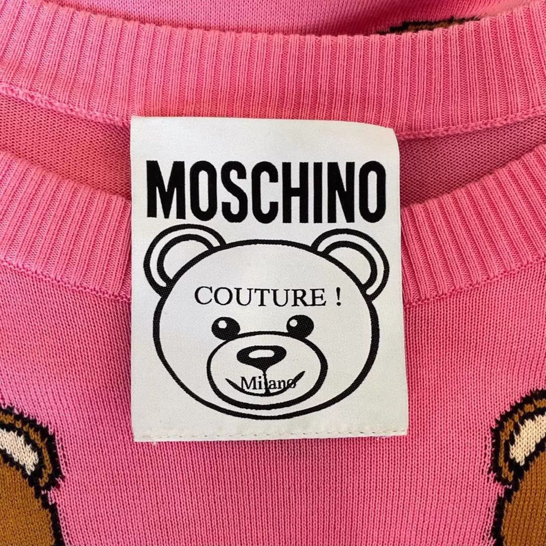 Moschino MOSCHINO women's pink knit dress xxs bear print Size XS / US 0-2 / IT 36-38 - 5 Thumbnail