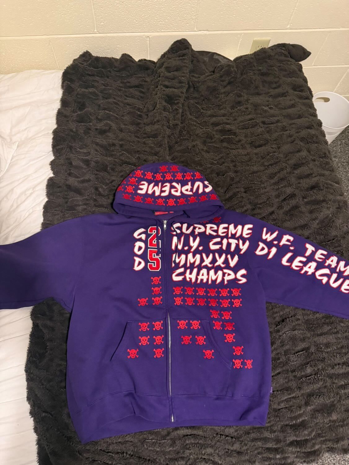 Supreme Supreme League Champs Zip Up 'Purple' | Grailed