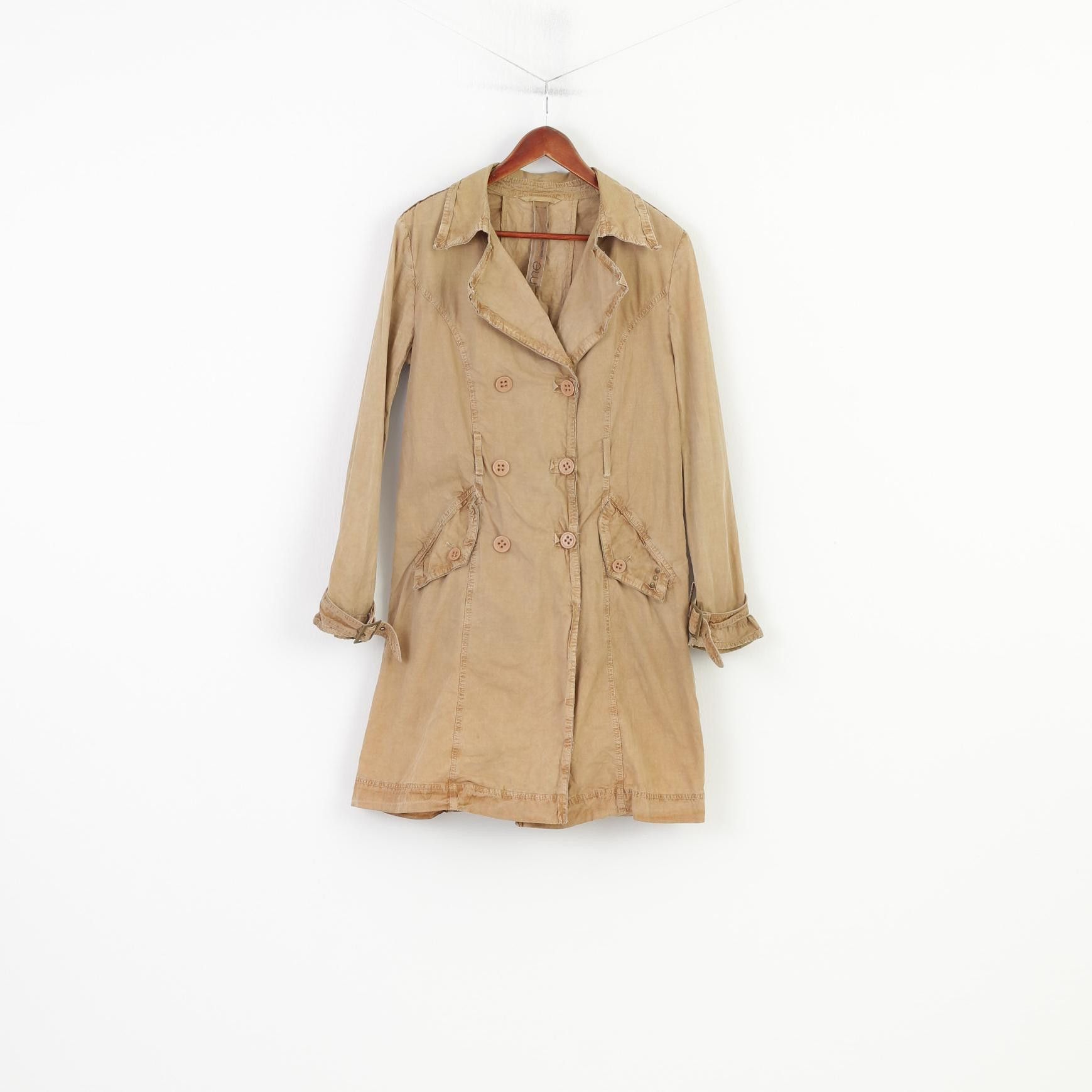Vintage Me.Collection Women 36 S Coat Brown Double Breasted 4400 Size XS / US 0-2 / IT 36-38 - 1 Thumbnail