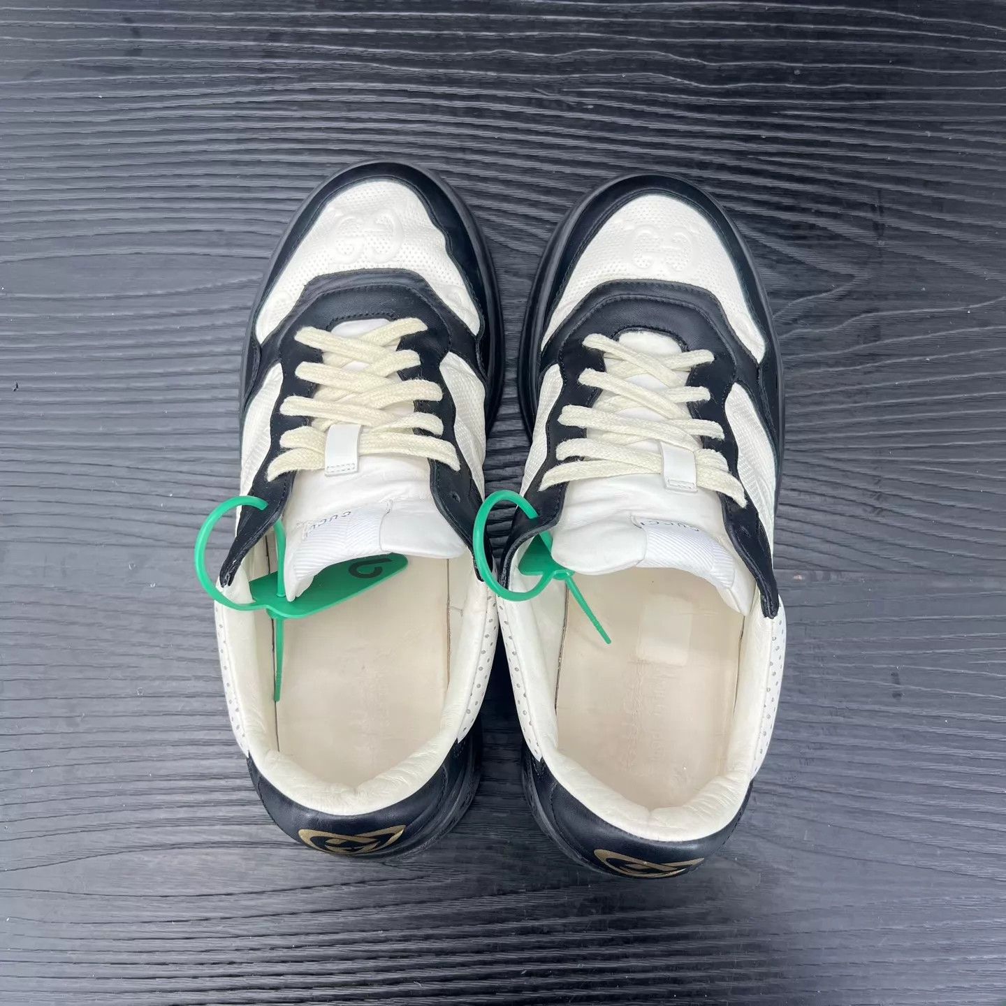 Gucci Gucci Biscuit Sneakers Black & White UK7.5/EU41.5 Size US 8.5 / EU 41-42 - 8 Thumbnail